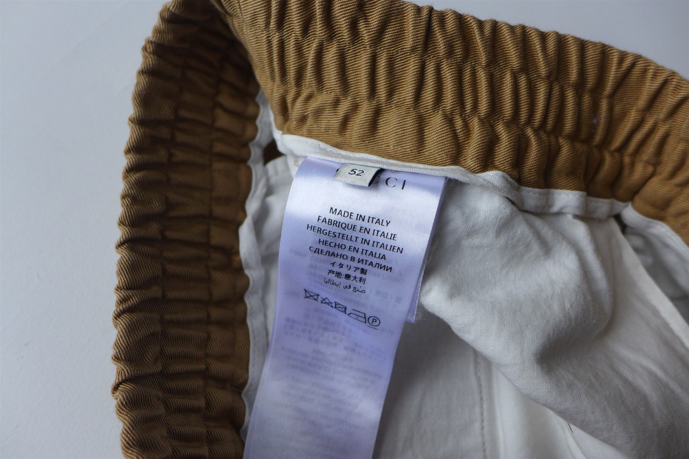 Gucci Gucci Taped Logo Chinos -- Tan Cotton Size US 36 / EU 52 - 16 Thumbnail