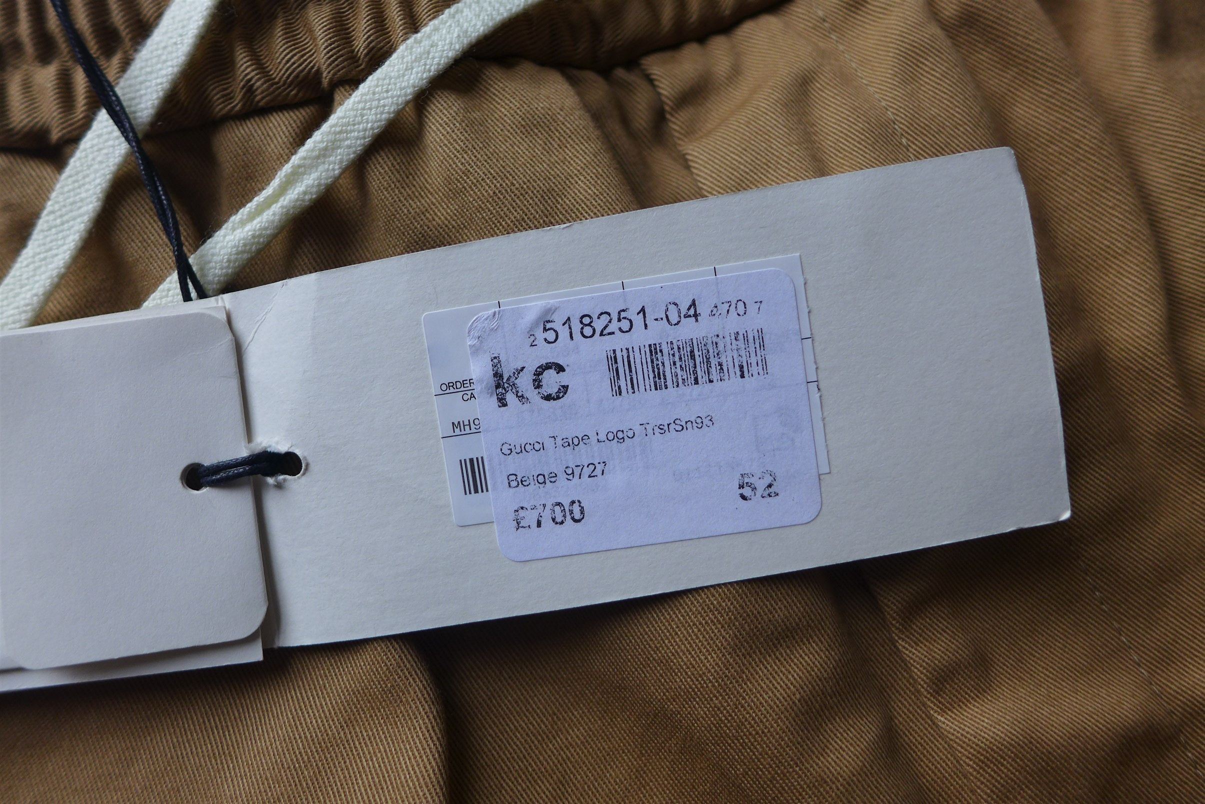 Gucci Gucci Taped Logo Chinos -- Tan Cotton Size US 36 / EU 52 - 15 Thumbnail