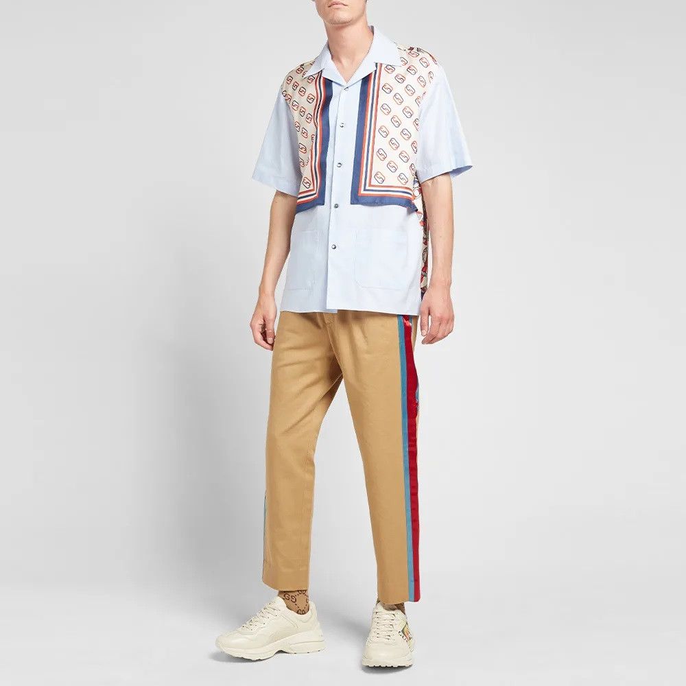 Gucci Gucci Taped Logo Chinos -- Tan Cotton Size US 36 / EU 52 - 4 Thumbnail