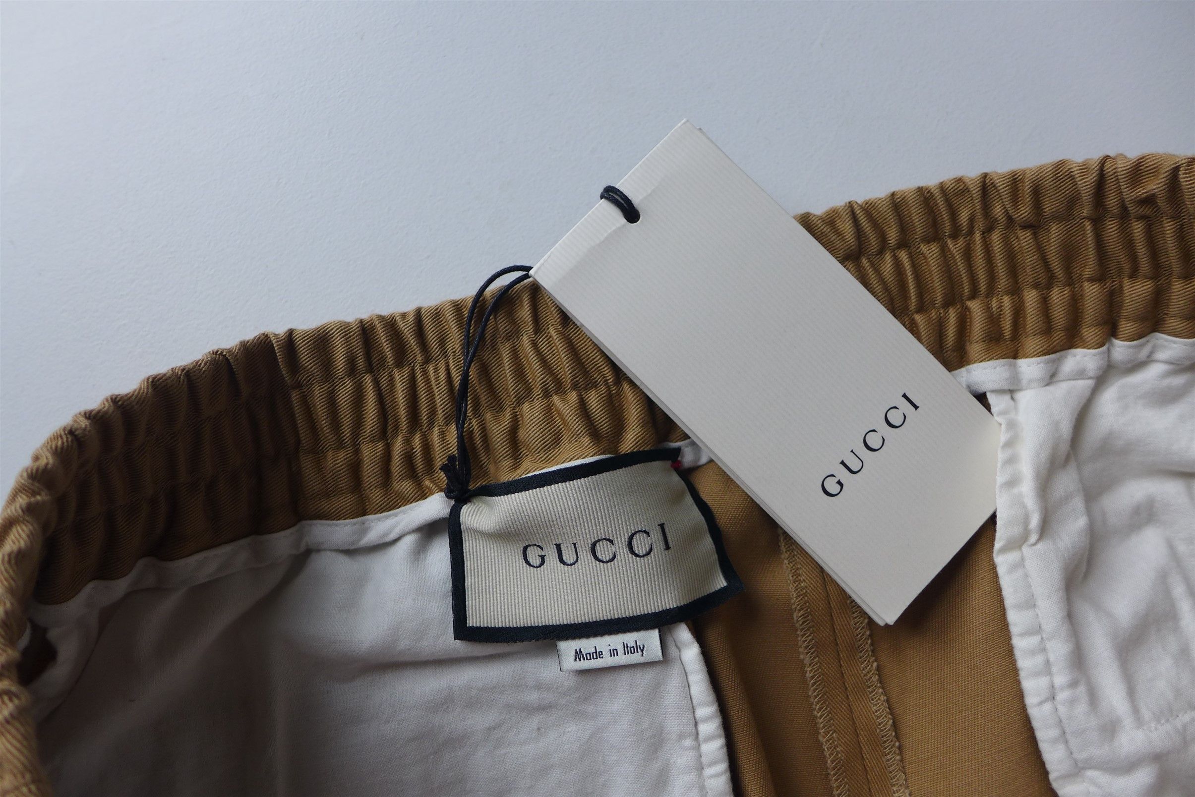 Gucci Gucci Taped Logo Chinos -- Tan Cotton Size US 36 / EU 52 - 14 Thumbnail