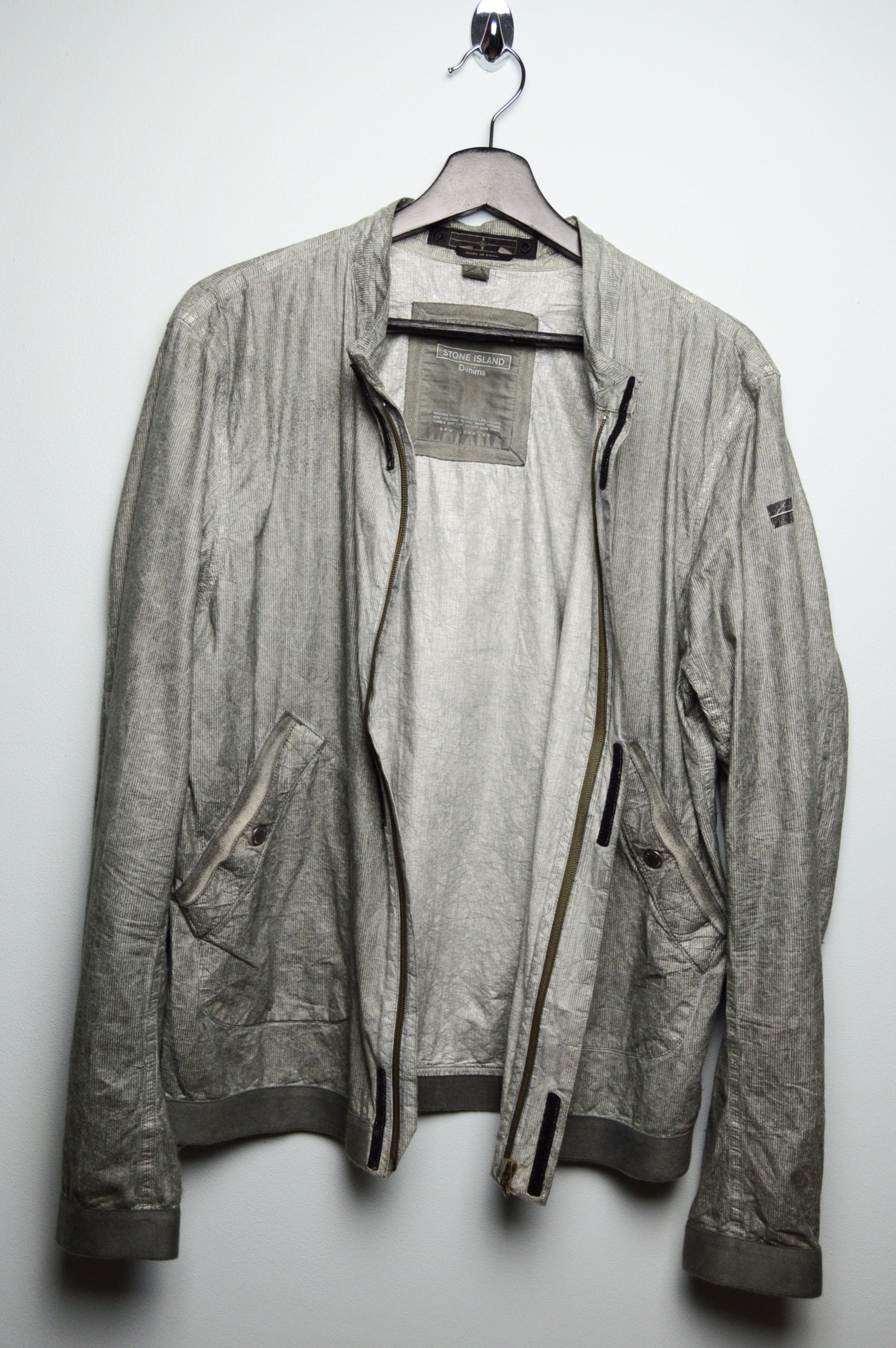 image of Stone Island Tyvek Jacket in Grey, Men's (Size Large)
