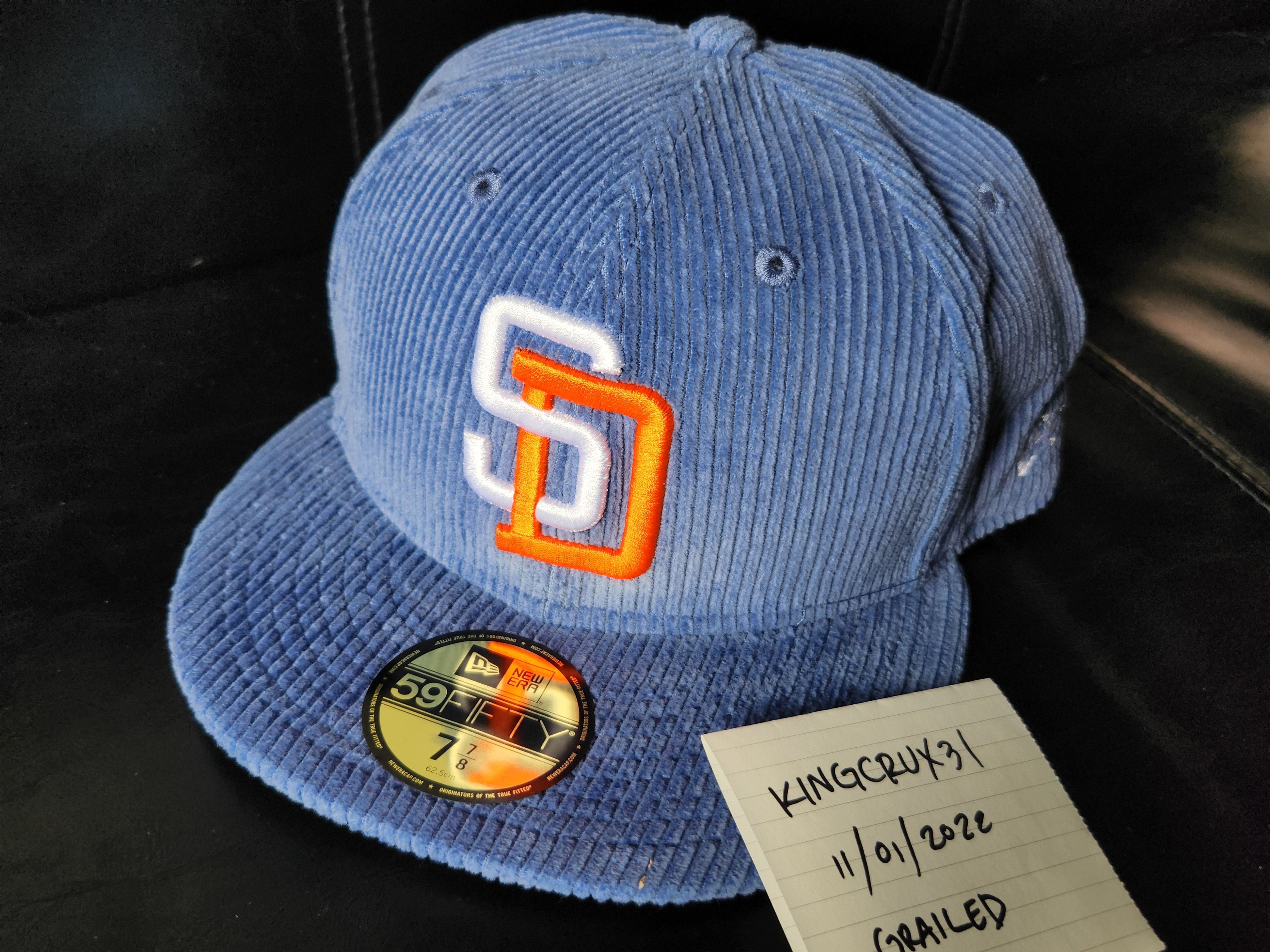 San Diego Padres New Era Cooperstown Corduroy 59FIFTY Fitted Hat 