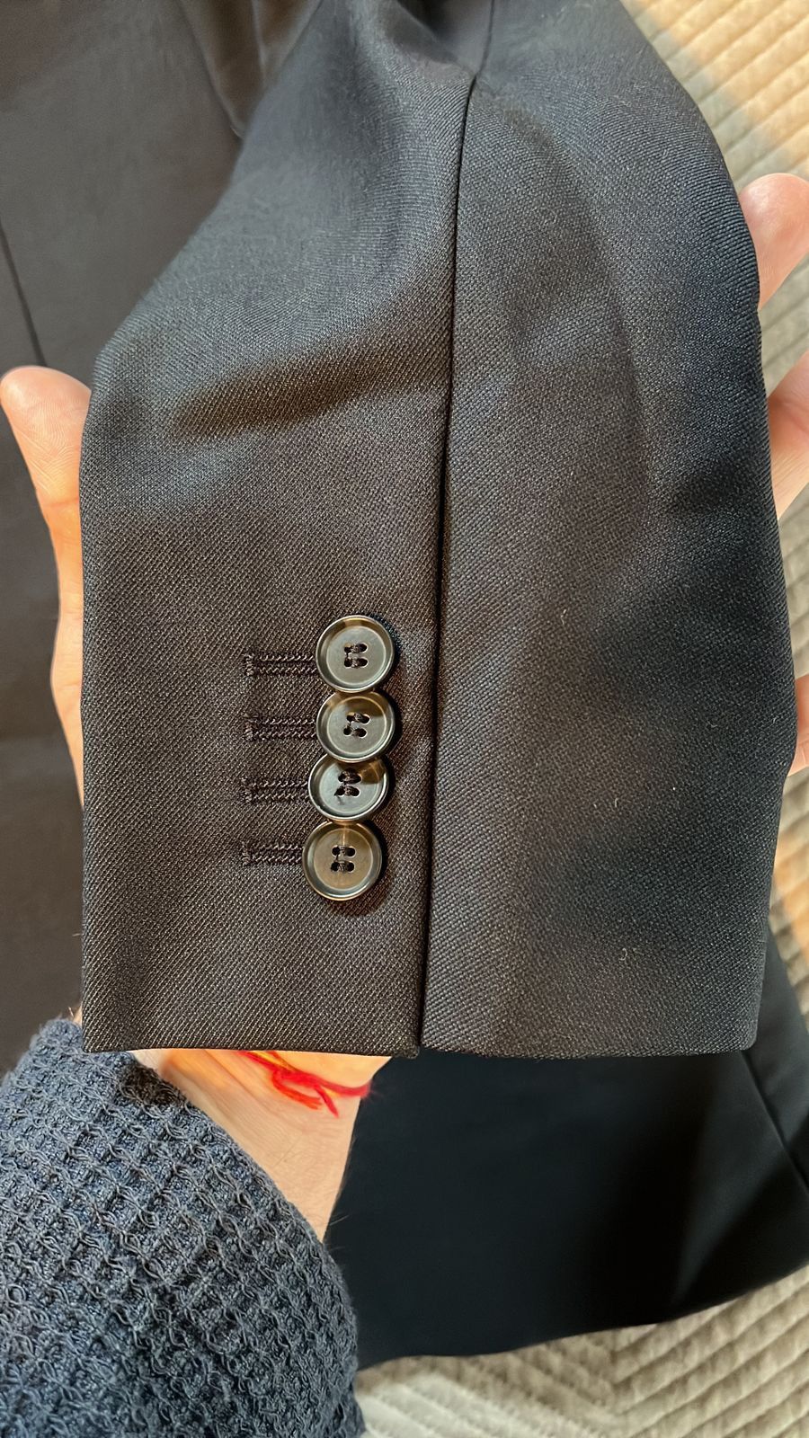 Acne Studios Navy Wool Drifter Blazer sz 48 used 3 three button Size 48R - 7 Thumbnail