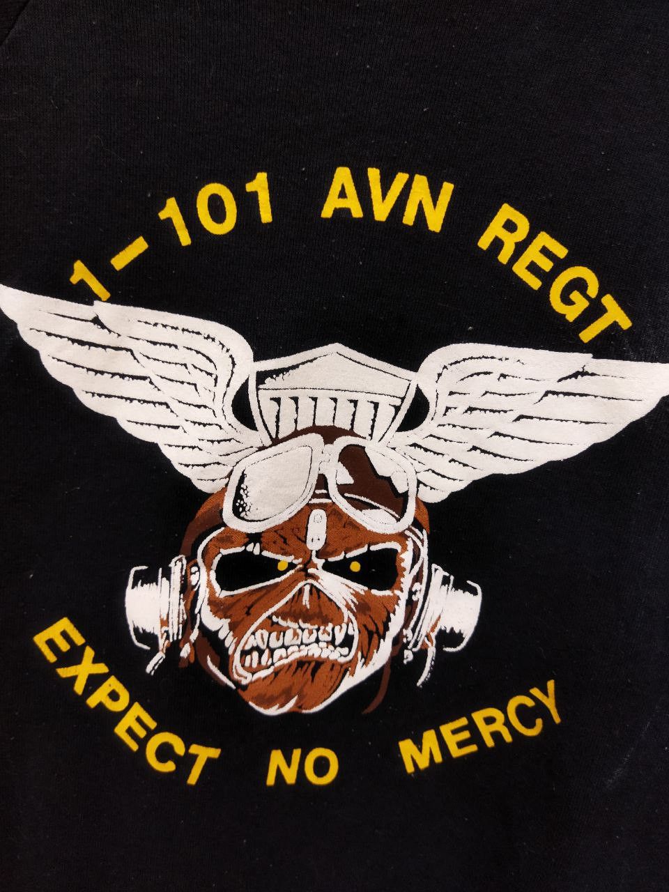 Vintage Vintage 1-101 Avn Regt Expect No Mercy Hoodie Size US L / EU 52-54 / 3 - 3 Thumbnail