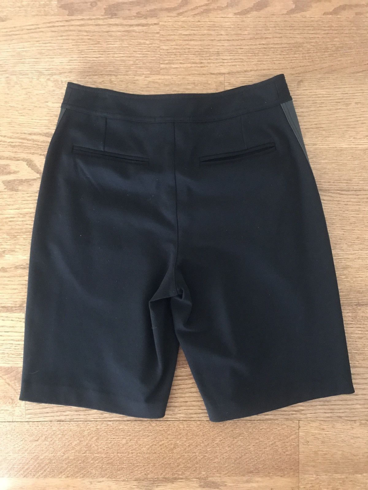 T by Alexander Wang Black Basketball Shorts Leather Side Stripe XS Size US 28 / EU 44 - 5 Thumbnail