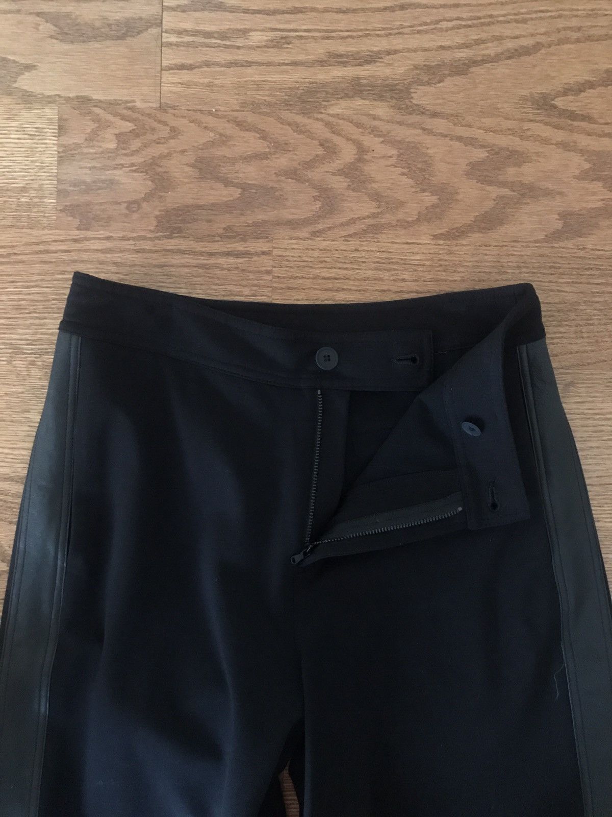 T by Alexander Wang Black Basketball Shorts Leather Side Stripe XS Size US 28 / EU 44 - 3 Thumbnail