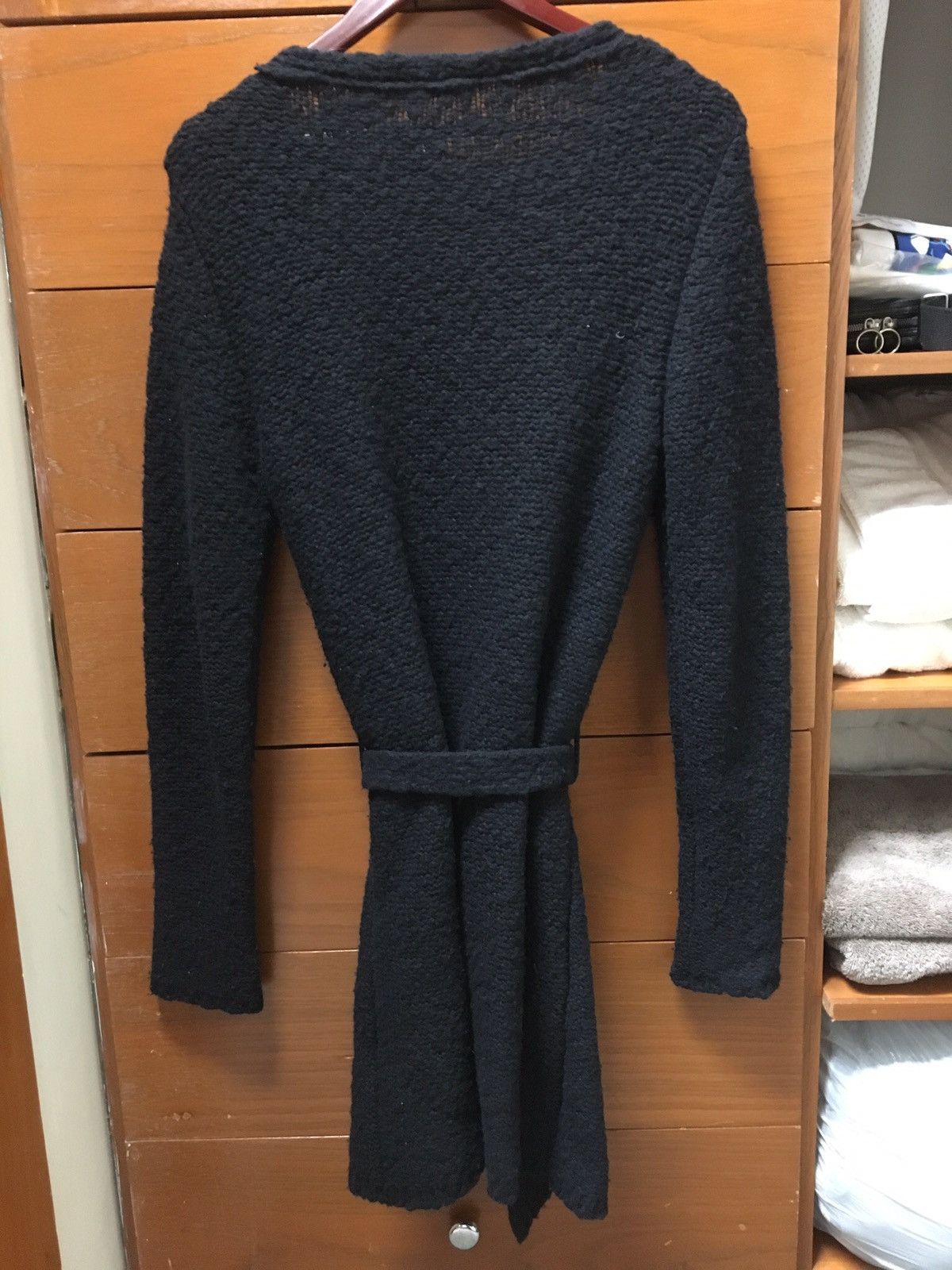 Costume National FW09 Black Wool Long Belted Sweater Robe XS rick owens Size US XS / EU 42 / 0 - 2 Thumbnail