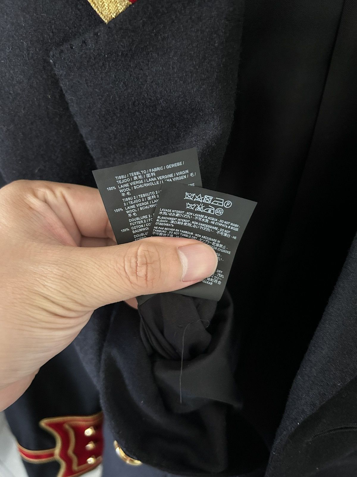 Saint Laurent Paris Saint Lauren FW16 Palladium Officer Blazer (sz 48) Size 48R - 8 Thumbnail
