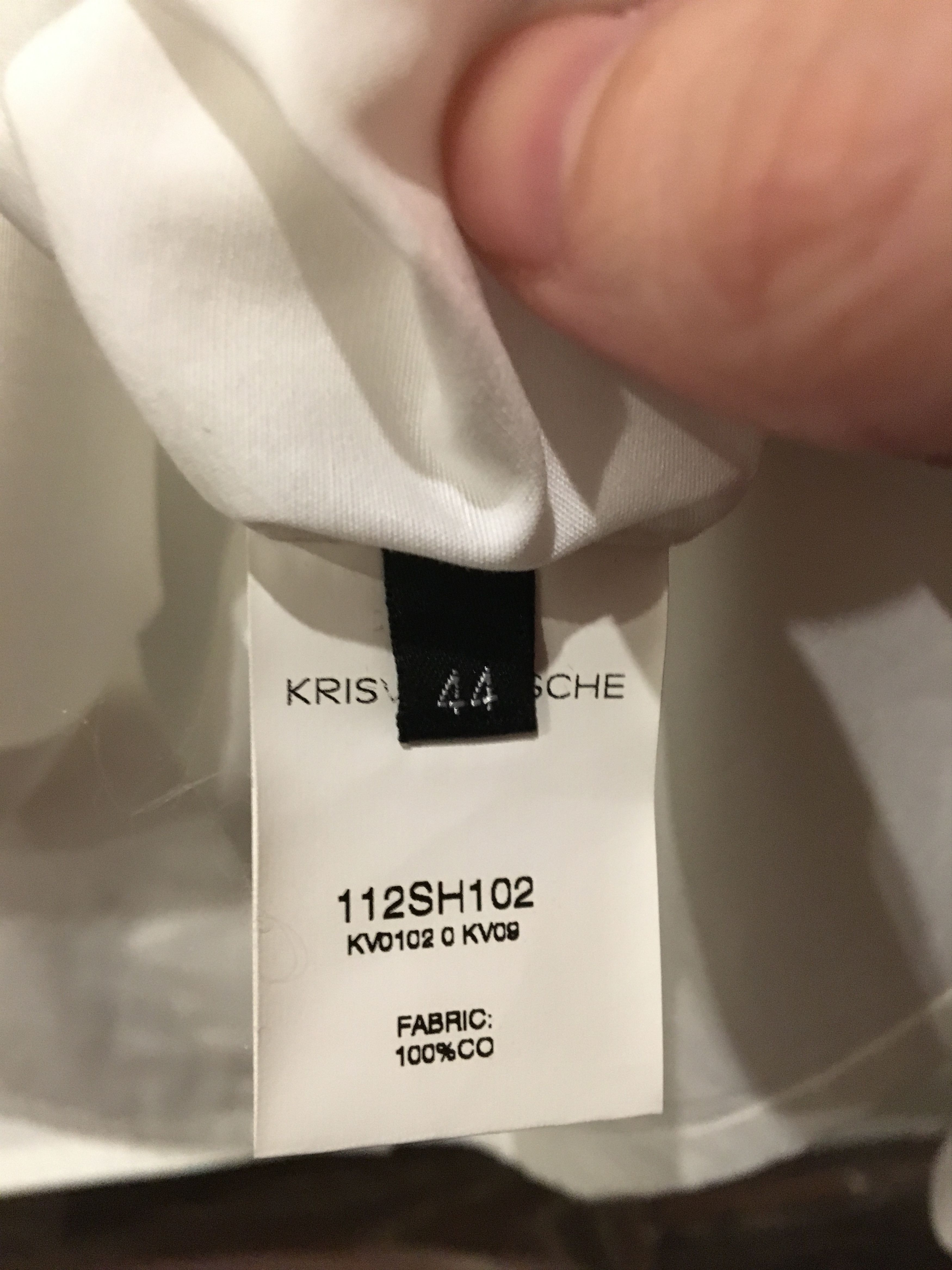 Kris Van Assche White Mandarin Mao Collar shirt Sz 44 Size US S / EU 44-46 / 1 - 4 Thumbnail