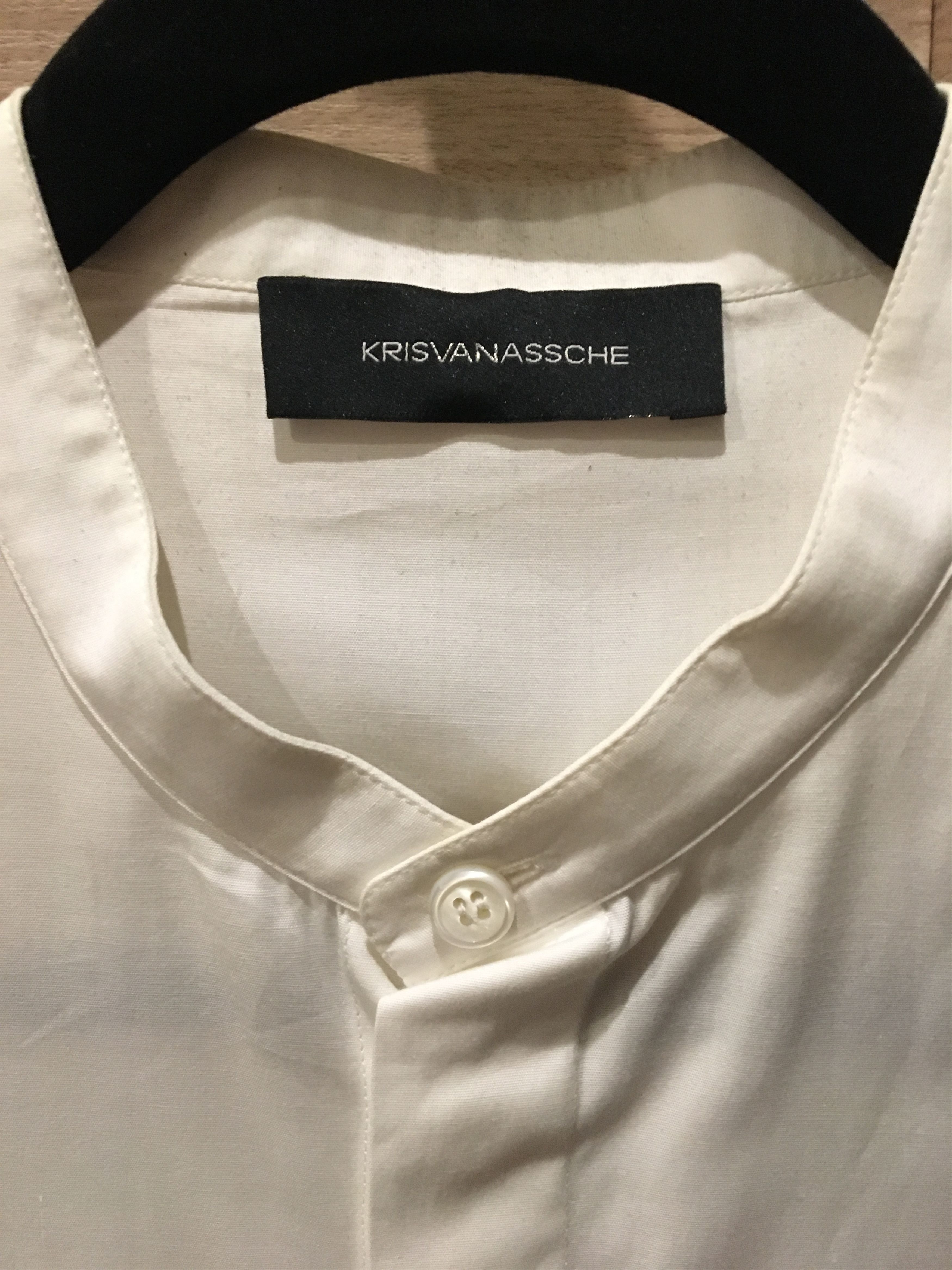 Kris Van Assche White Mandarin Mao Collar shirt Sz 44 Size US S / EU 44-46 / 1 - 3 Thumbnail
