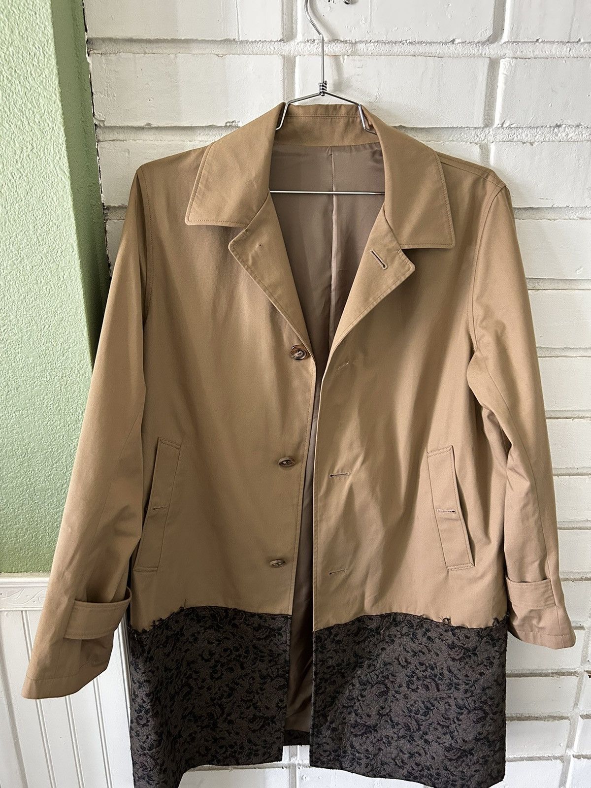 image of John Undercover x Undercover Johnundercover Tan Floral Coat (Sz 4), Men's (Size XL)