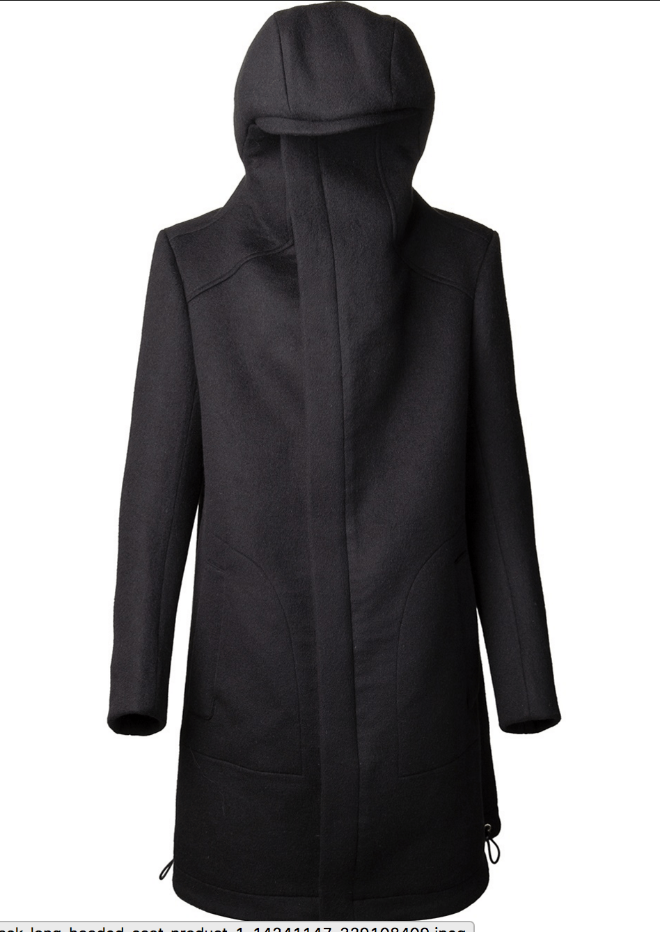 Thamanyah FW13 Black Wool Zipper Hooded Coat sz 44 rick owens mask Size US S / EU 44-46 / 1 - 7 Thumbnail