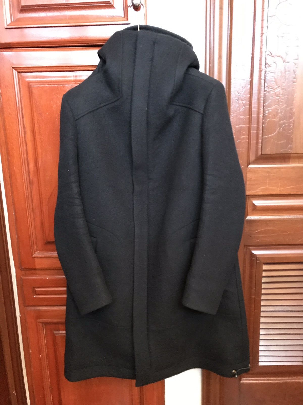Thamanyah FW13 Black Wool Zipper Hooded Coat sz 44 rick owens mask Size US S / EU 44-46 / 1 - 8 Thumbnail