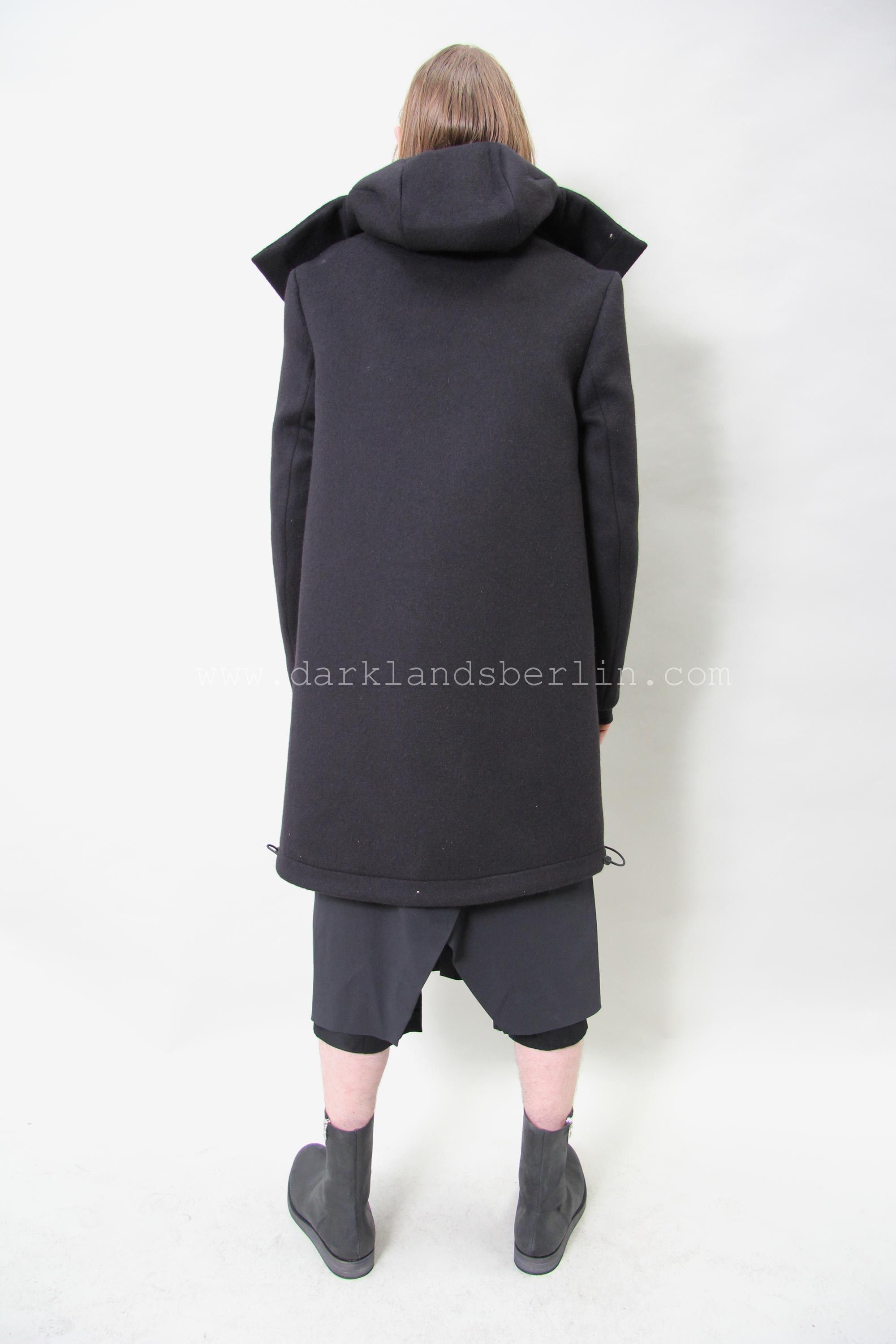 Thamanyah FW13 Black Wool Zipper Hooded Coat sz 44 rick owens mask Size US S / EU 44-46 / 1 - 5 Thumbnail