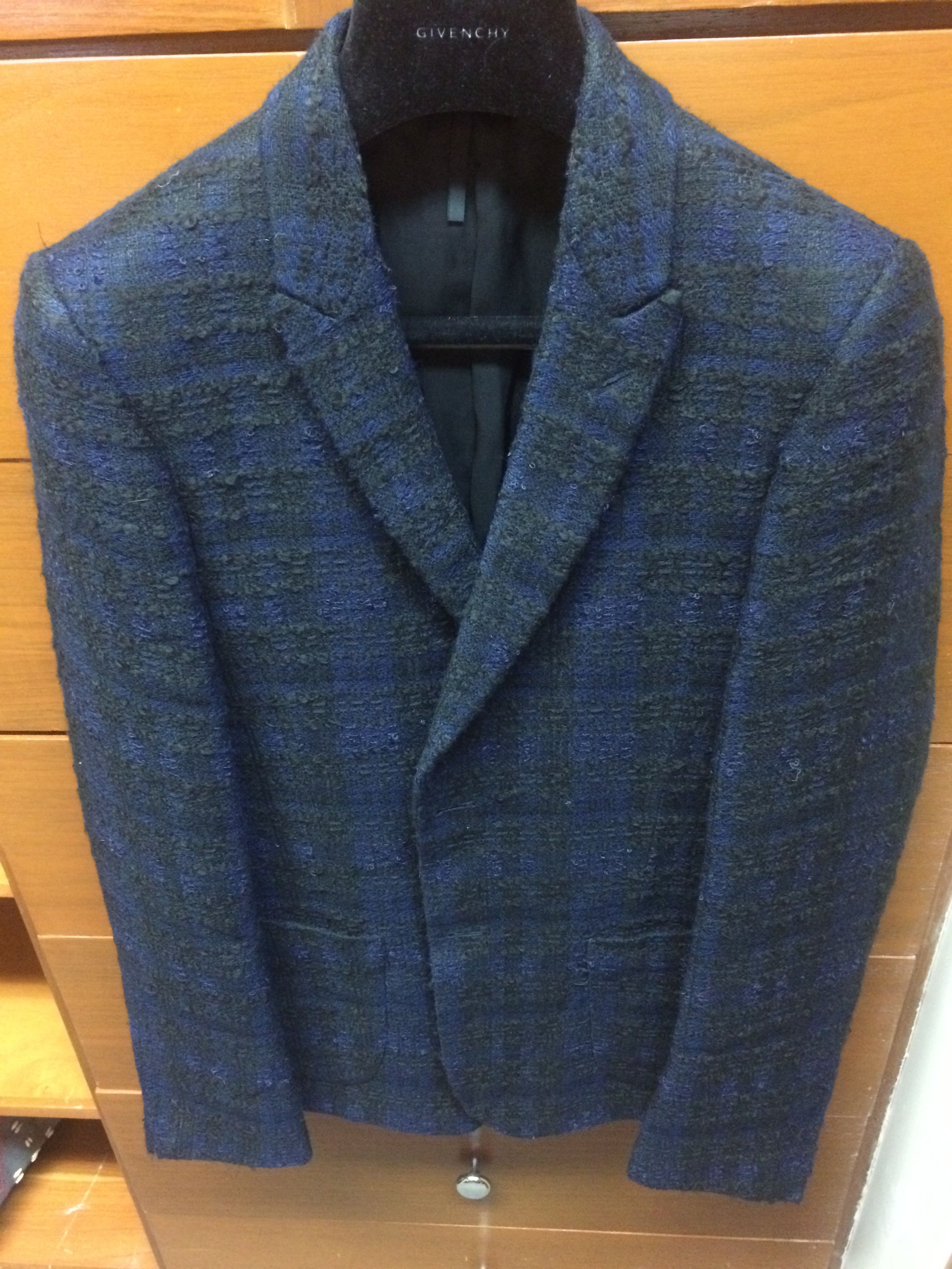 Givenchy FW09 Black Blue Wool Couture Blazer Sz 44 Riccardo Tisci Size 44R - 5 Thumbnail