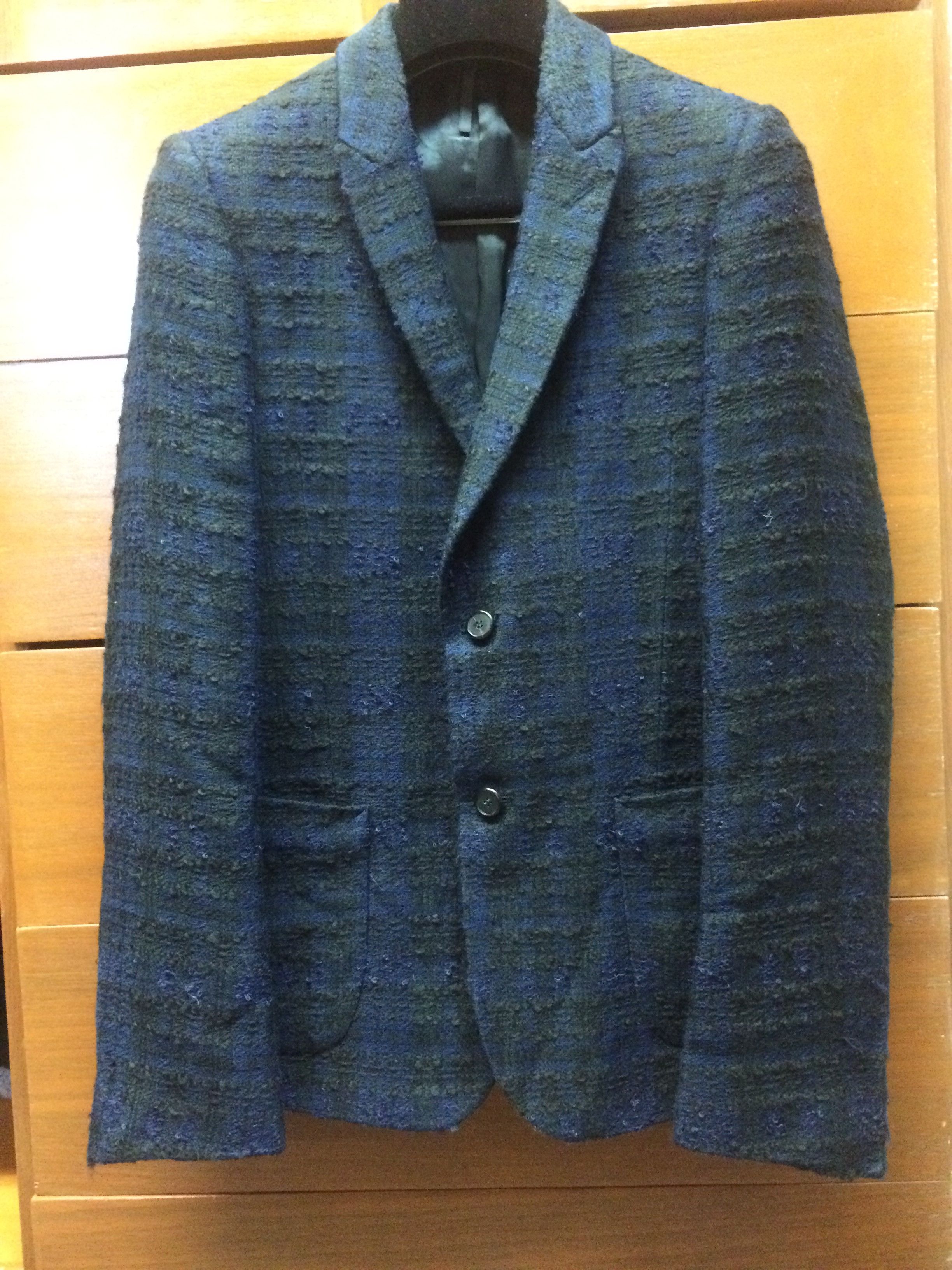 Givenchy FW09 Black Blue Wool Couture Blazer Sz 44 Riccardo Tisci Size 44R - 6 Thumbnail