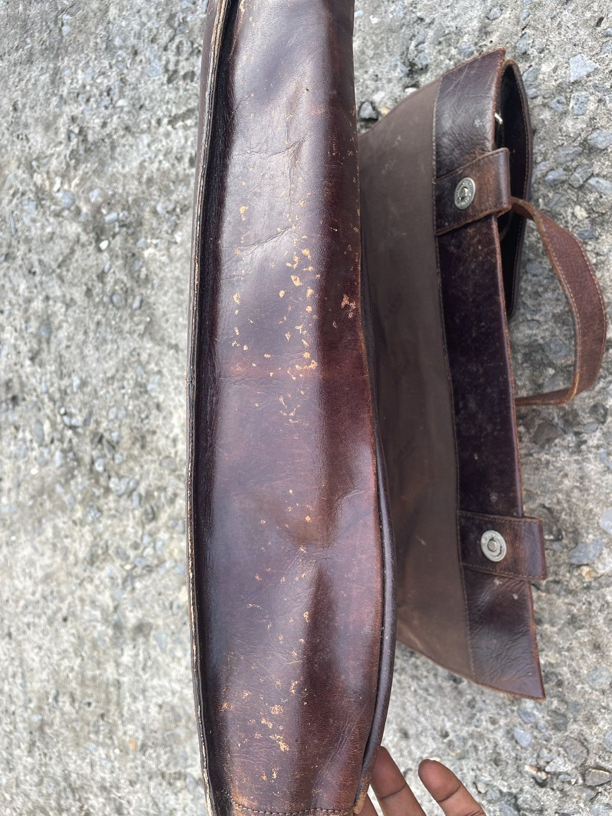 Leather × Vintage × Y's Vintage Y’S leather Sling Bag Size ONE SIZE - 9 Thumbnail
