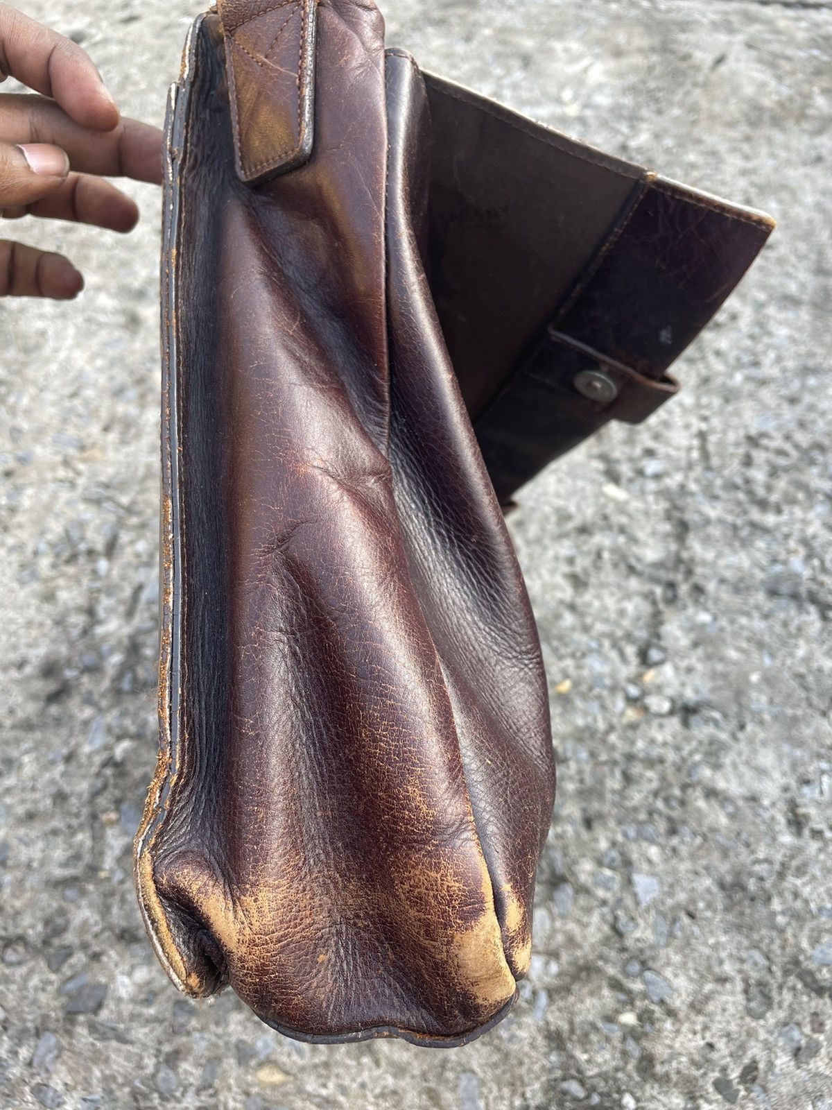 Leather × Vintage × Y's Vintage Y’S leather Sling Bag Size ONE SIZE - 10 Thumbnail