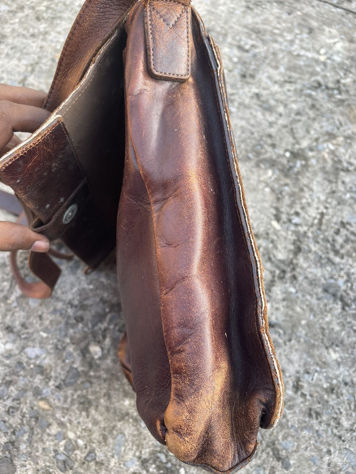 Leather × Vintage × Y's Vintage Y’S leather Sling Bag Size ONE SIZE - 11 Thumbnail