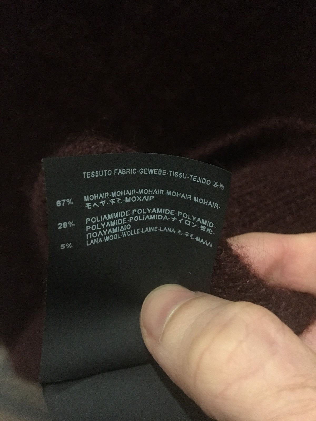 Saint Laurent Paris FW14 V-neck Mohair Sweater Wine Bourdeaux XS sleeveless vest Size US XS / EU 42 / 0 - 8 Thumbnail