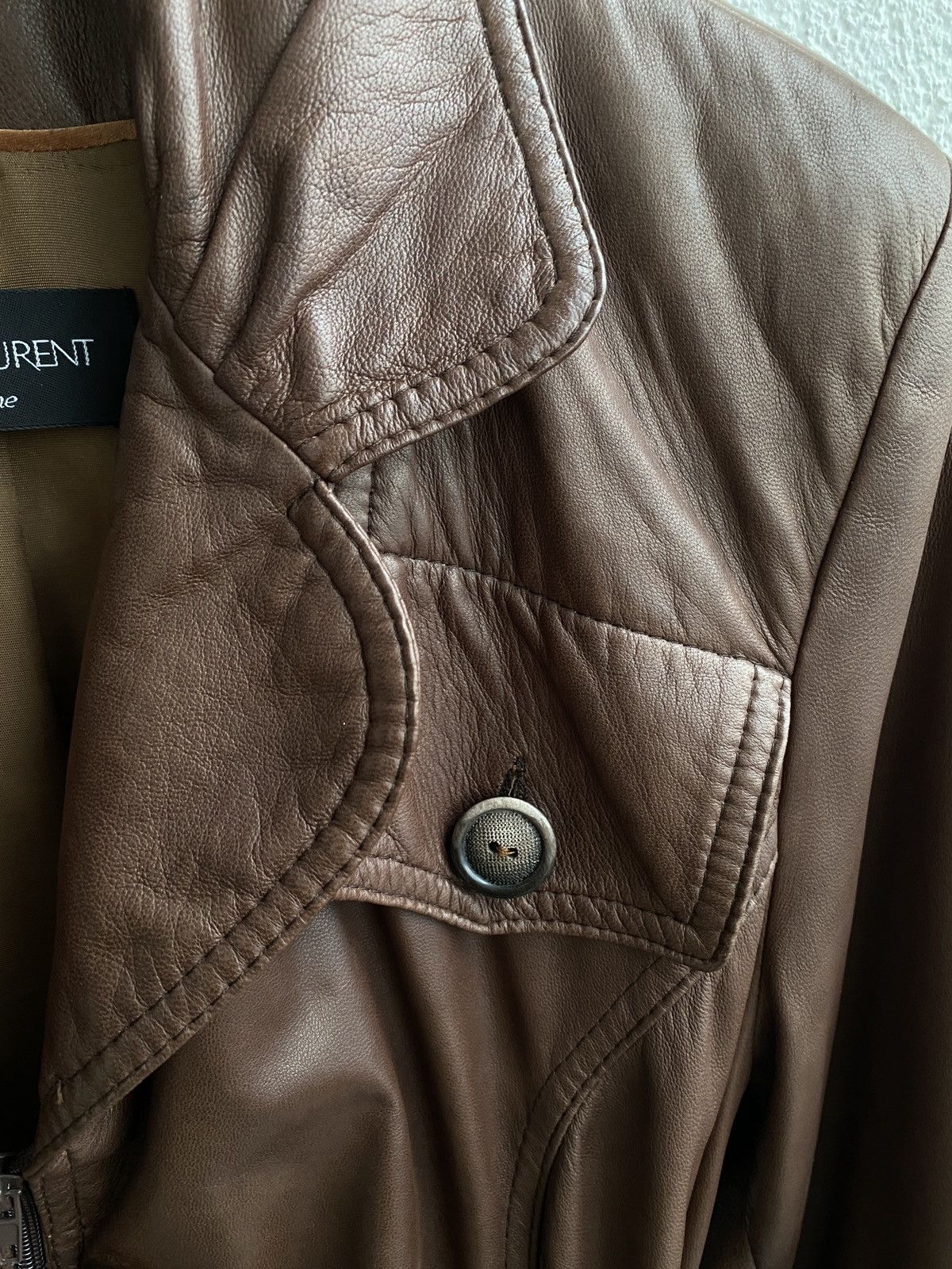 Yves Saint Laurent 90s Lamb Leather YSL Jacket Soft Size US S / EU 44-46 / 1 - 9 Thumbnail