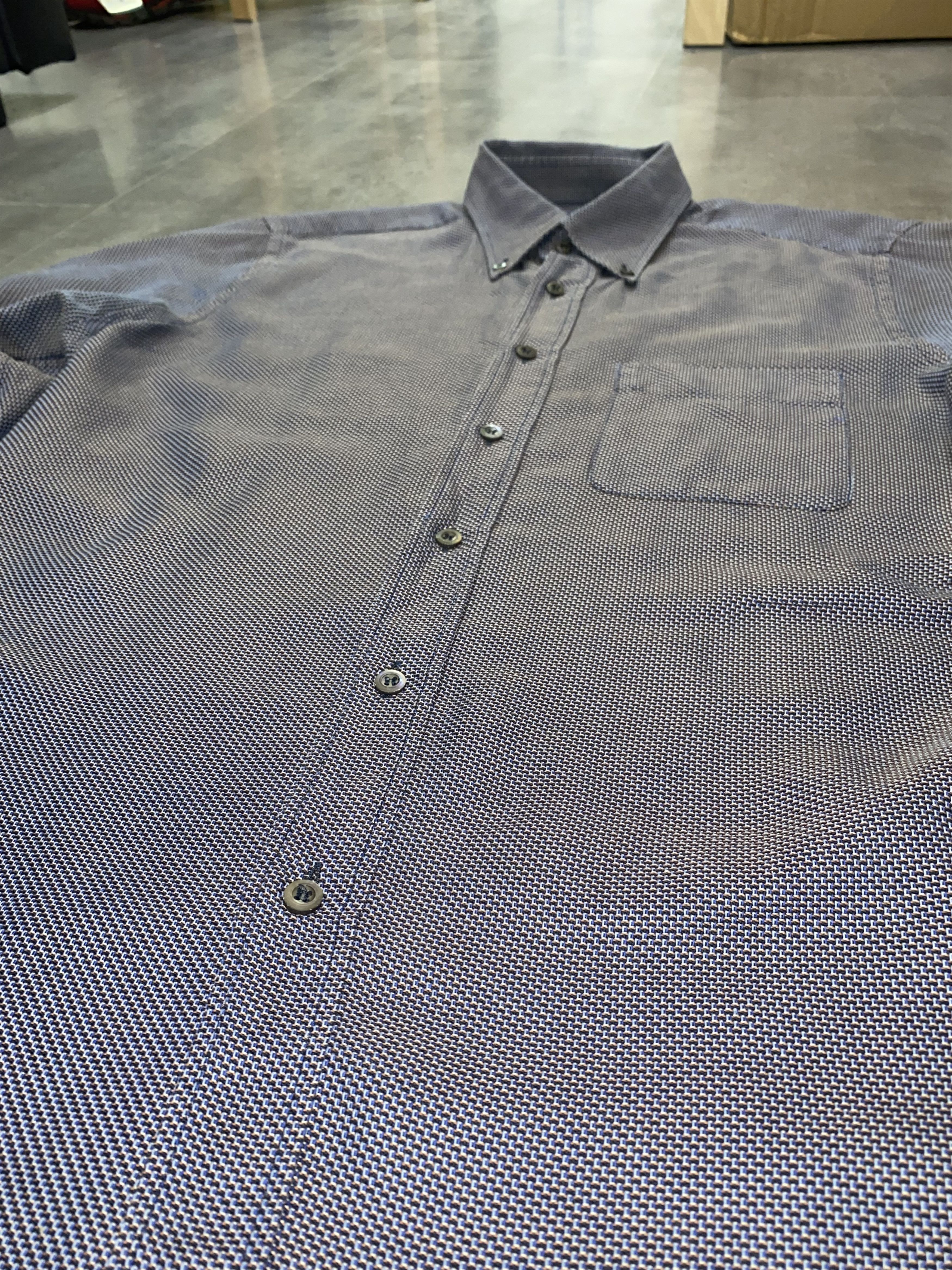 Prada Archive Prada Handknit Transfuse Blue Button Up Shirt Size US L / EU 52-54 / 3 - 9 Thumbnail