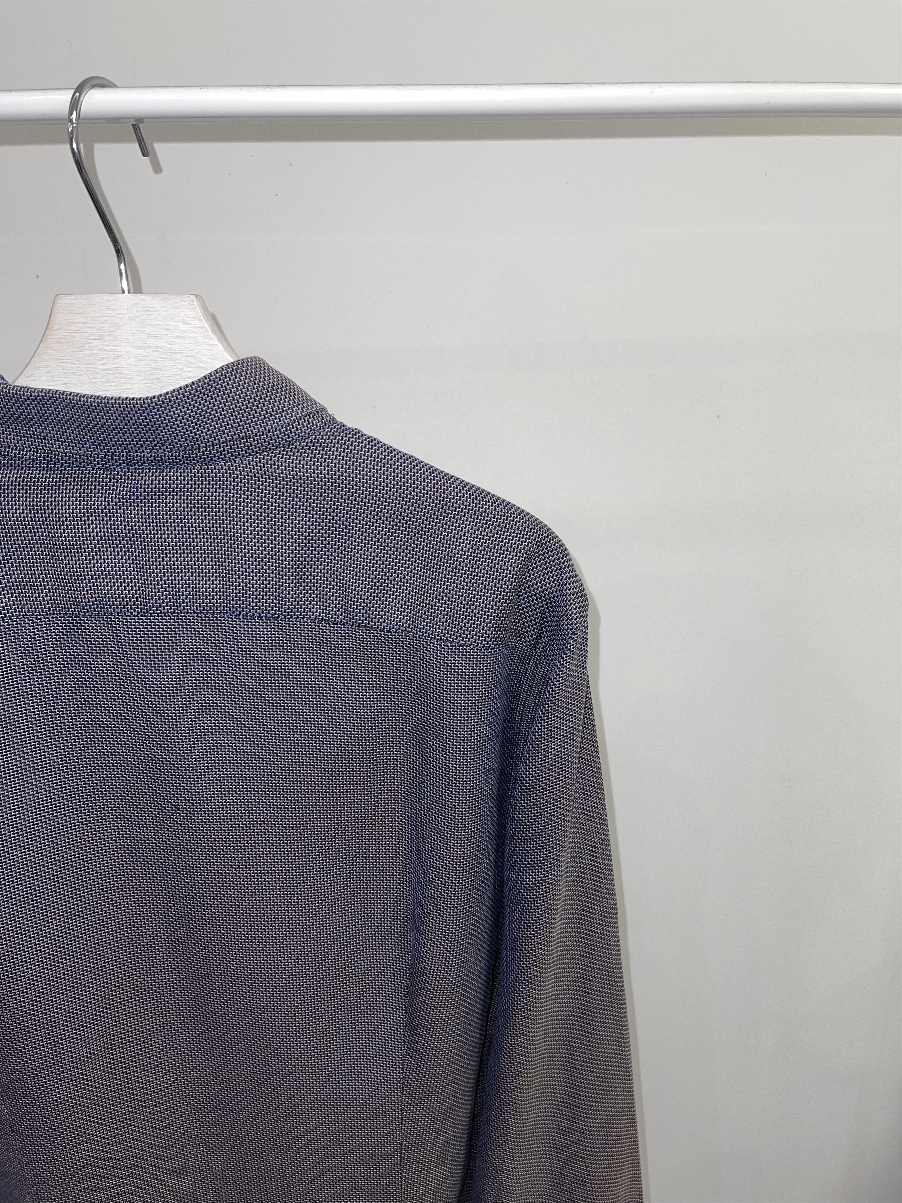 Prada Archive Prada Handknit Transfuse Blue Button Up Shirt Size US L / EU 52-54 / 3 - 5 Thumbnail