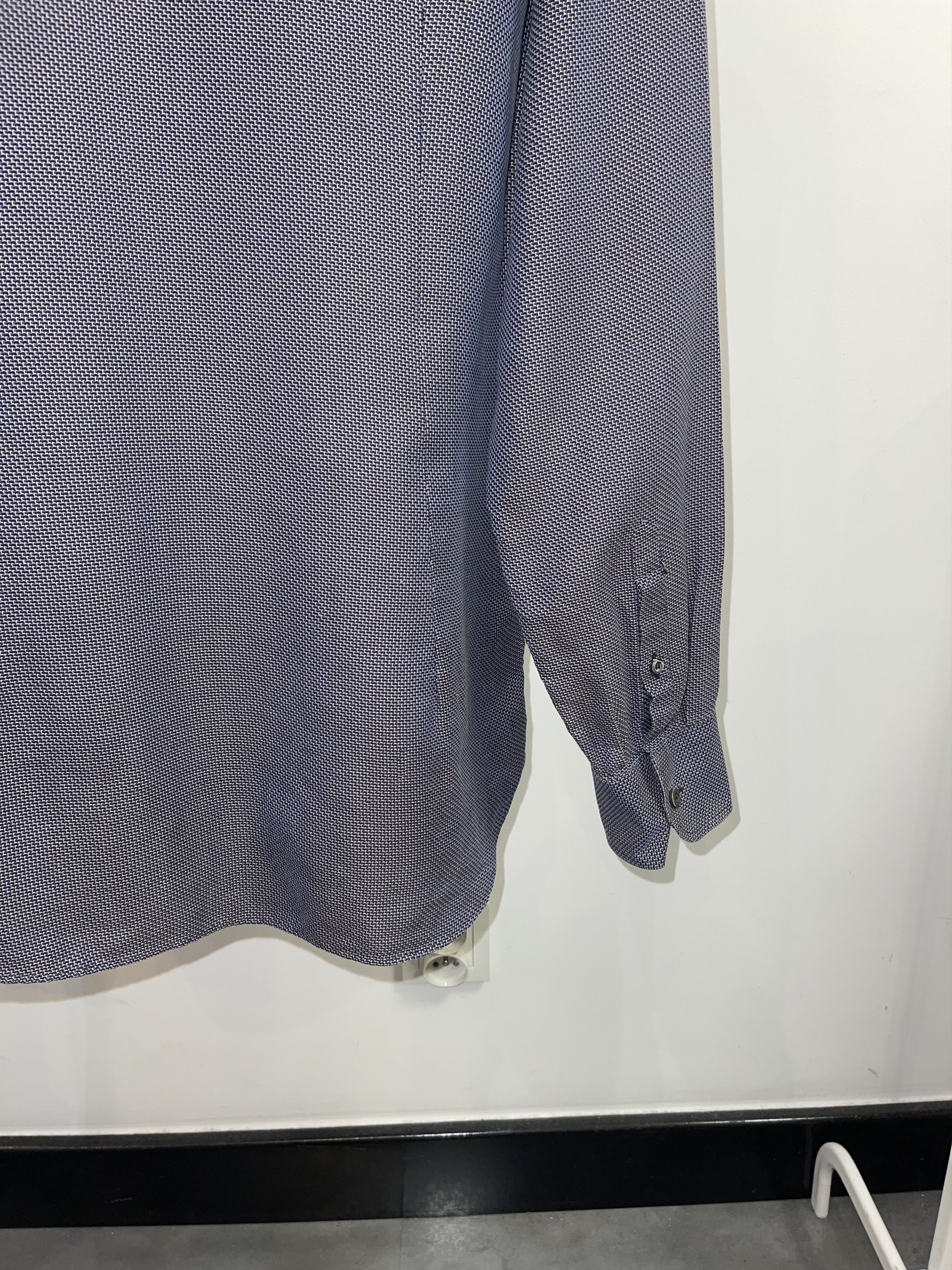 Prada Archive Prada Handknit Transfuse Blue Button Up Shirt Size US L / EU 52-54 / 3 - 6 Thumbnail