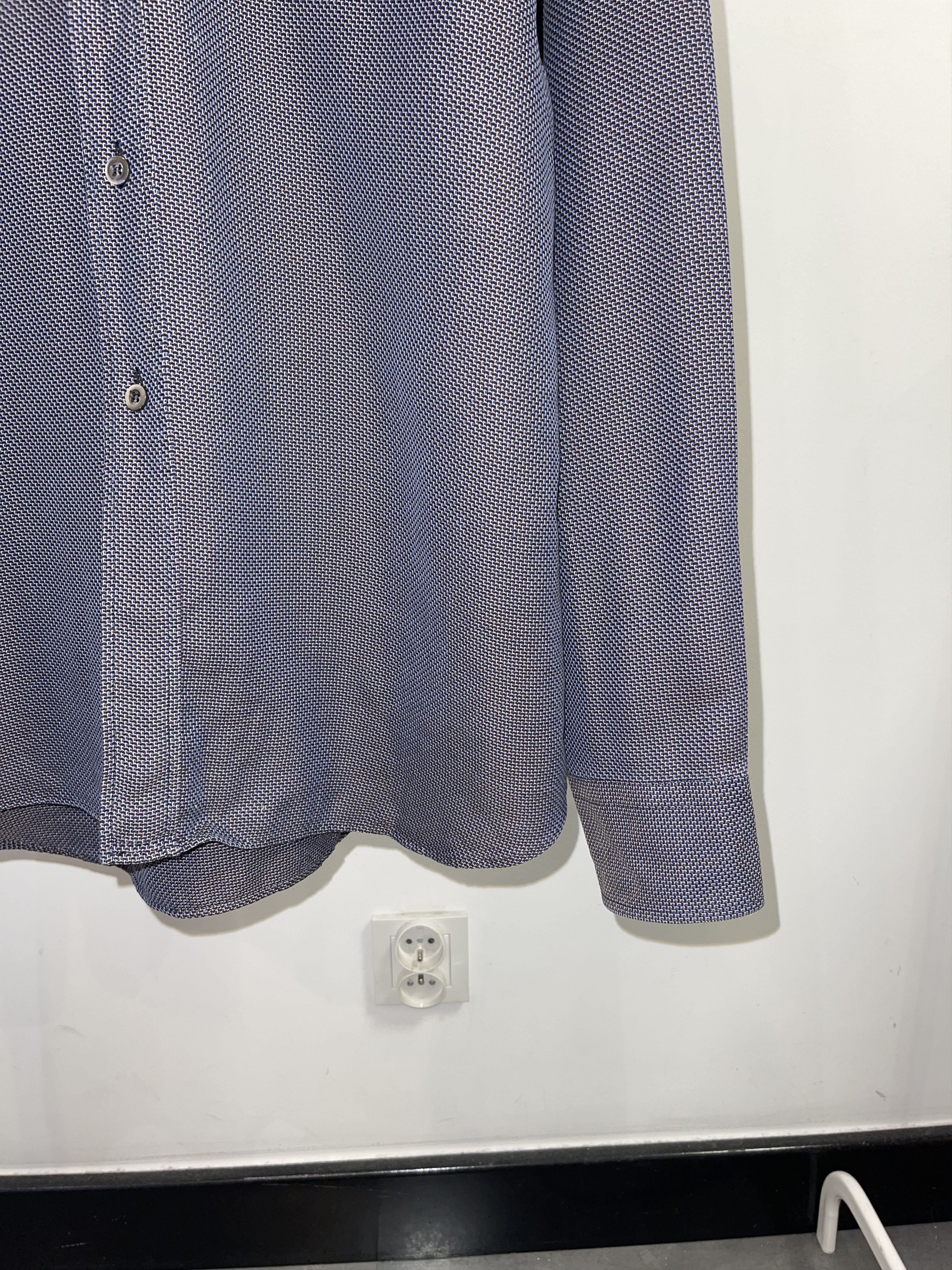 Prada Archive Prada Handknit Transfuse Blue Button Up Shirt Size US L / EU 52-54 / 3 - 3 Thumbnail