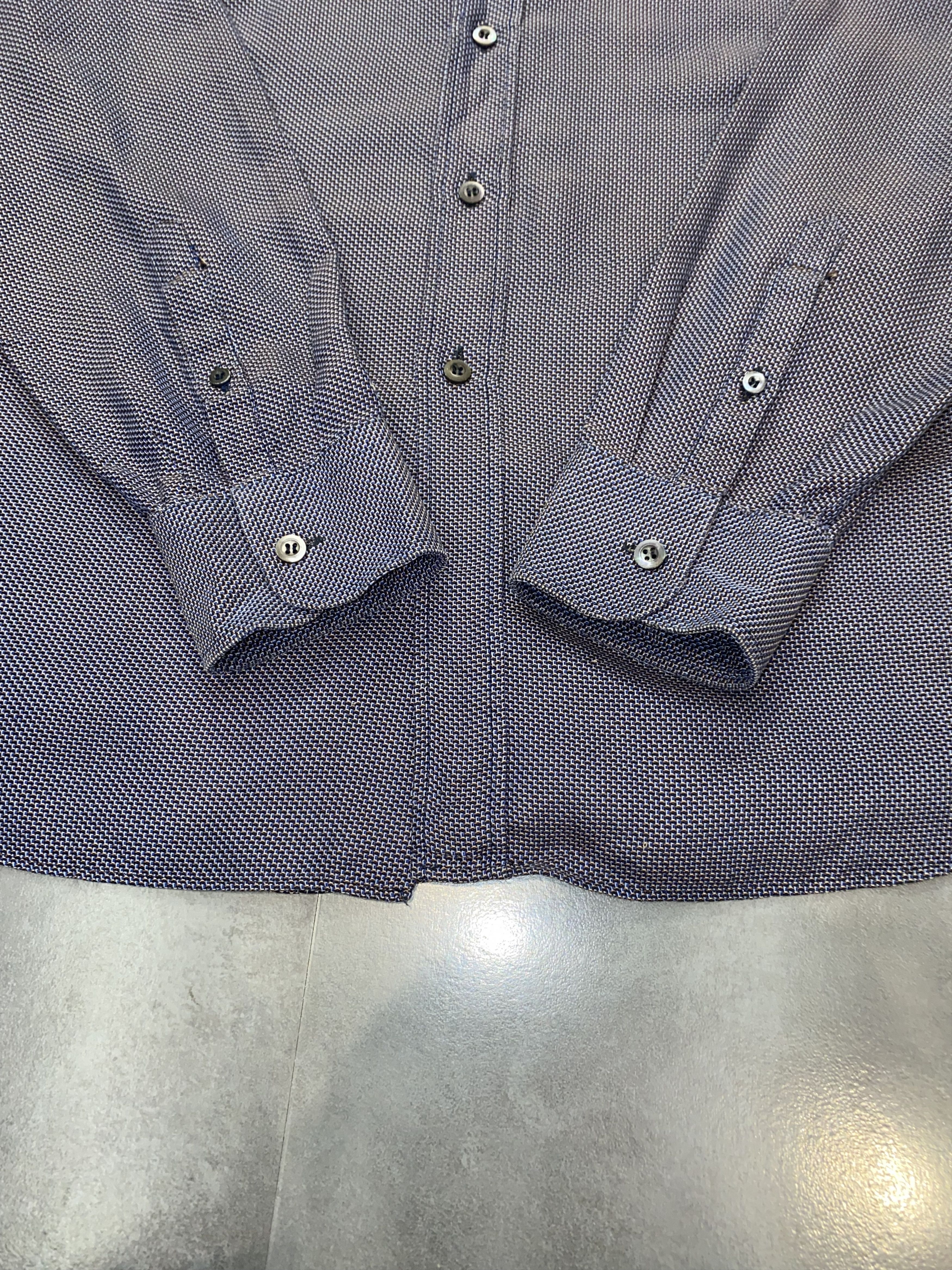 Prada Archive Prada Handknit Transfuse Blue Button Up Shirt Size US L / EU 52-54 / 3 - 11 Thumbnail