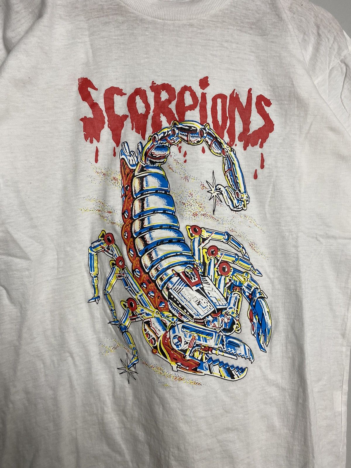 Band Tees Rare Vintage 80s Scorpions Vintage Rock Metal Band Tee Size US M / EU 48-50 / 2 - 2 Thumbnail