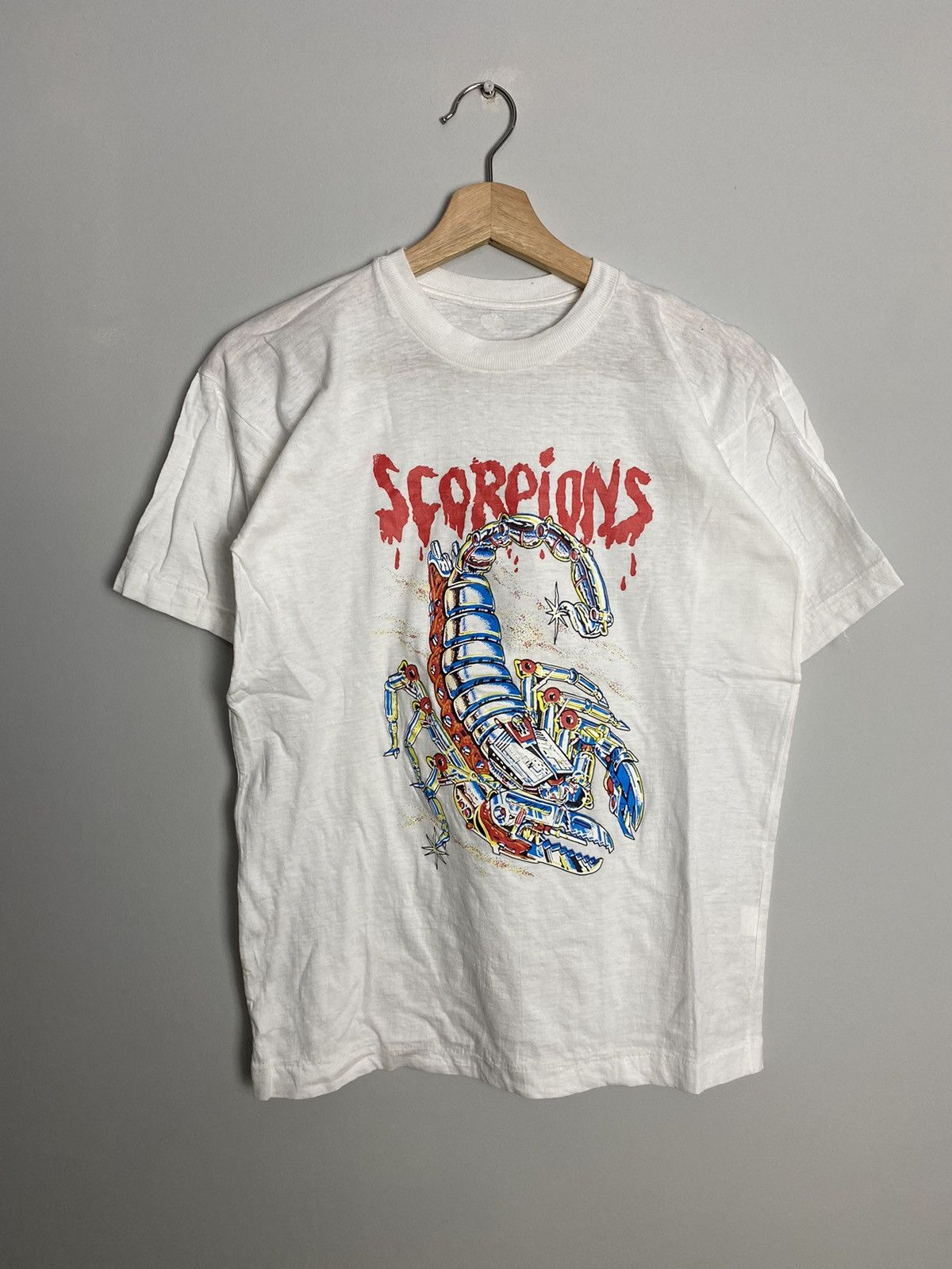 Band Tees Rare Vintage 80s Scorpions Vintage Rock Metal Band Tee Size US M / EU 48-50 / 2 - 1 Thumbnail