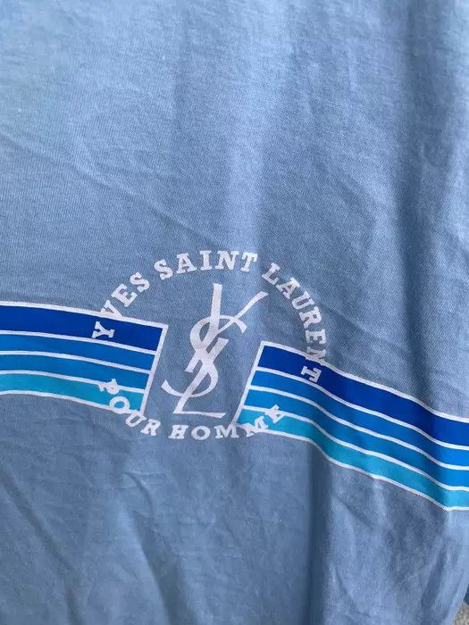 Yves Saint Laurent blue YSL T-shirt Size US L / EU 52-54 / 3 - 2 Thumbnail