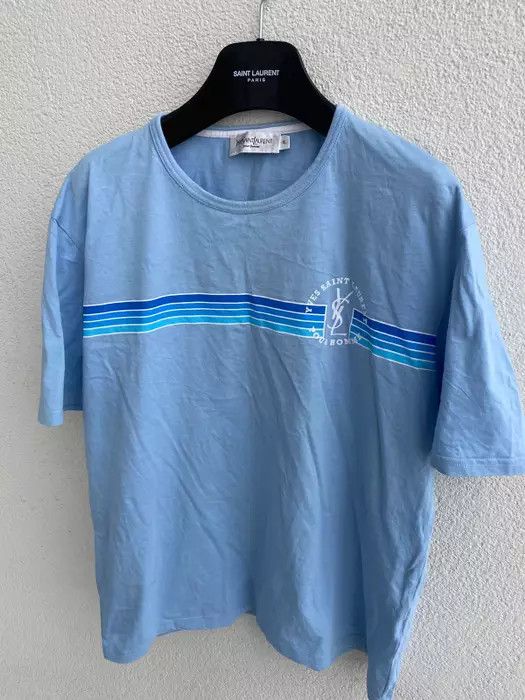 Yves Saint Laurent blue YSL T-shirt Size US L / EU 52-54 / 3 - 1 Thumbnail