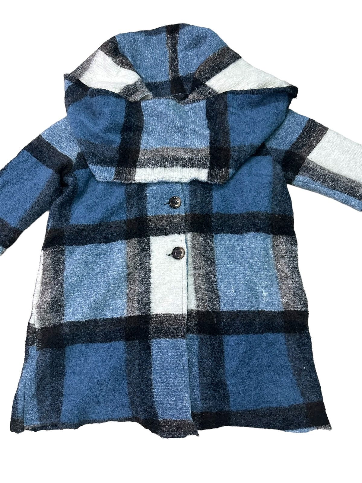 Designer DESIGNER ITALY PLAID LANA WOOL LONG COAT Size L / US 10 / IT 46 - 2 Thumbnail