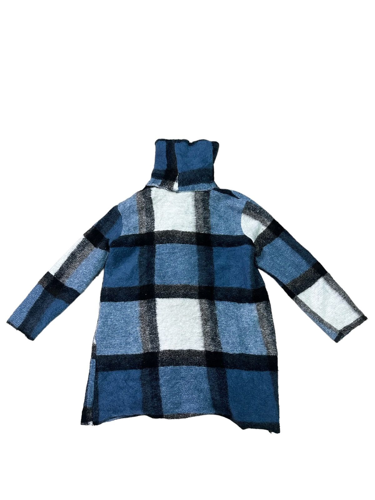 Designer DESIGNER ITALY PLAID LANA WOOL LONG COAT Size L / US 10 / IT 46 - 5 Thumbnail
