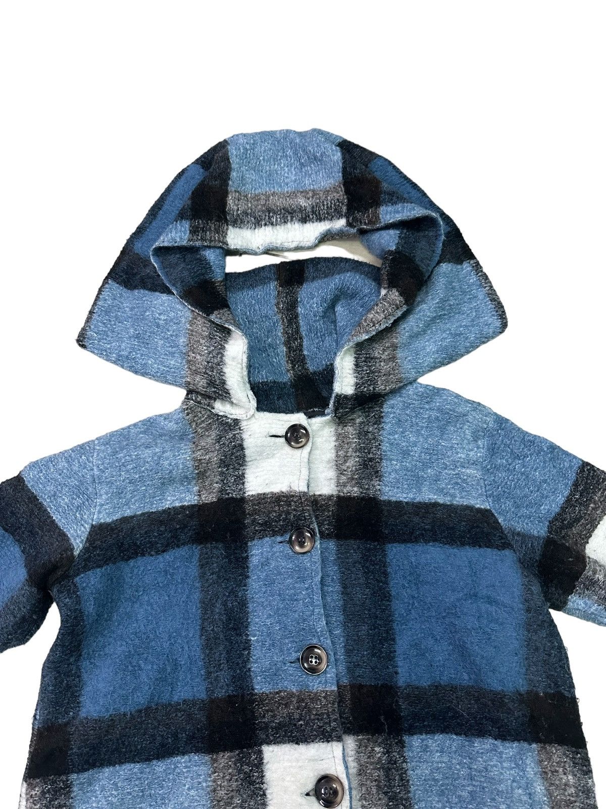 Designer DESIGNER ITALY PLAID LANA WOOL LONG COAT Size L / US 10 / IT 46 - 3 Thumbnail