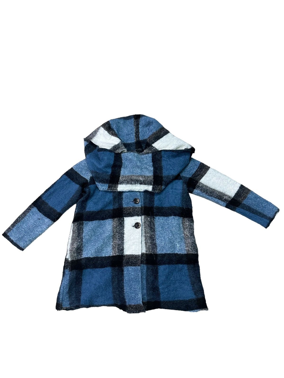 Designer DESIGNER ITALY PLAID LANA WOOL LONG COAT Size L / US 10 / IT 46 - 1 Thumbnail