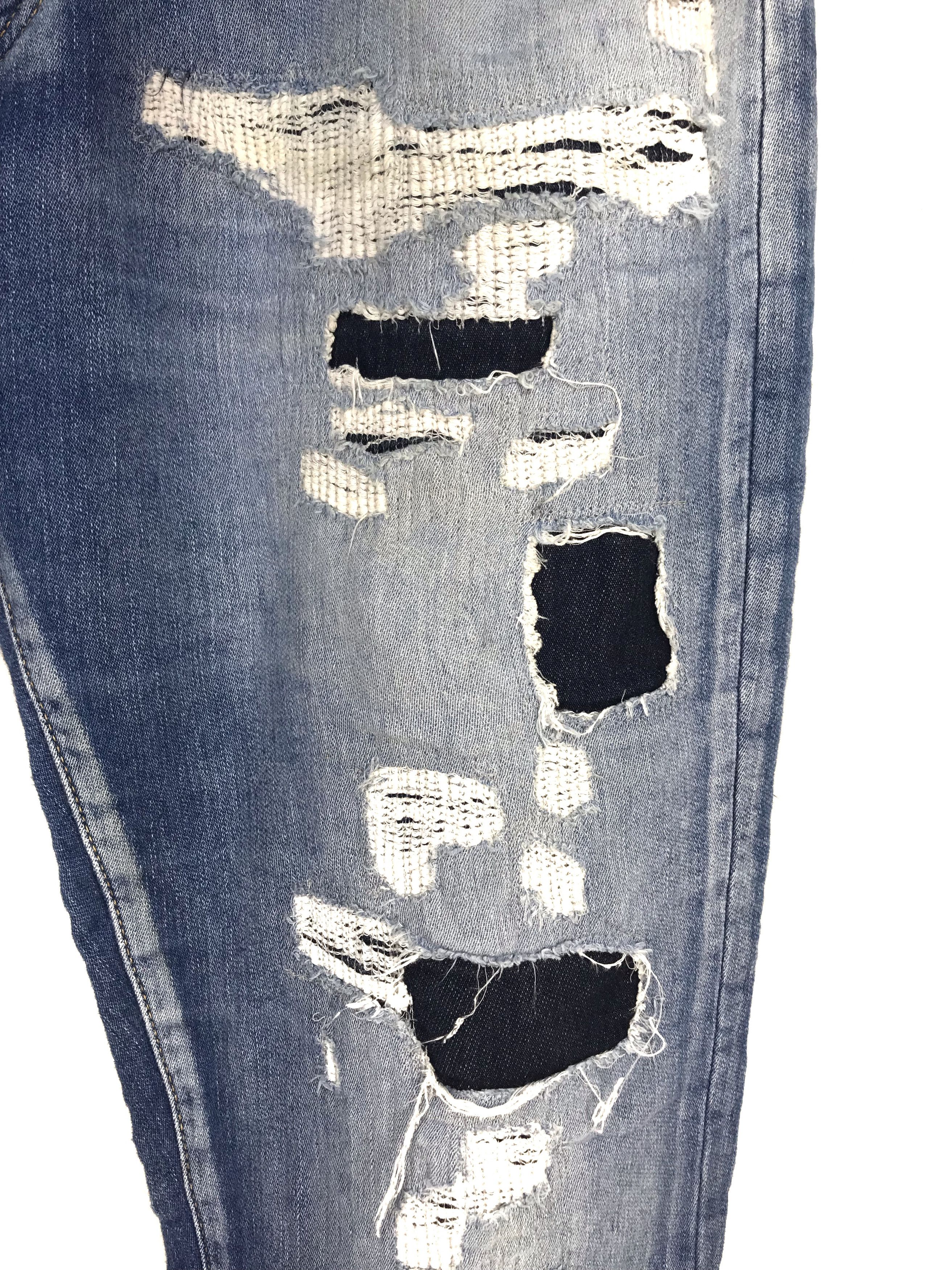 FOB Factory FOB FACTORY Boro Distressed Soft Denim Jeans Size US 34 / EU 50 - 5 Thumbnail