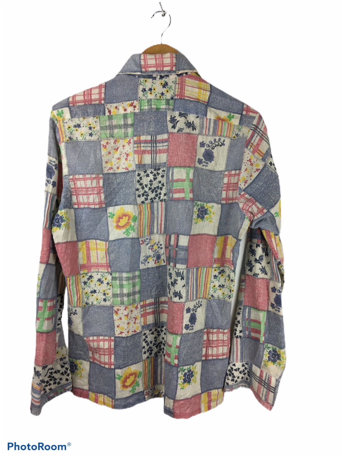Vintage Vintage 70s Patchwork Career Club Design Button ups Shirt Size US M / EU 48-50 / 2 - 2 Thumbnail