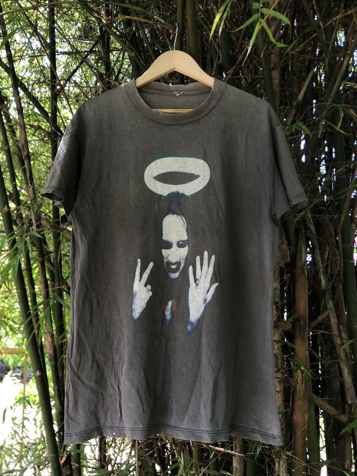 人気スポー新作 90s トップス vtg fingers middle Manson Marilyn ...