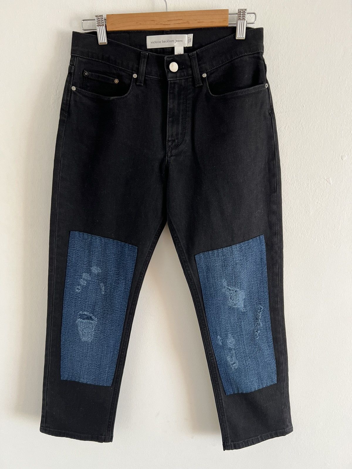 Victoria Beckham Victoria Beckham Black Patch Pants Size 25" / US 0 / IT 36 - 1 Thumbnail