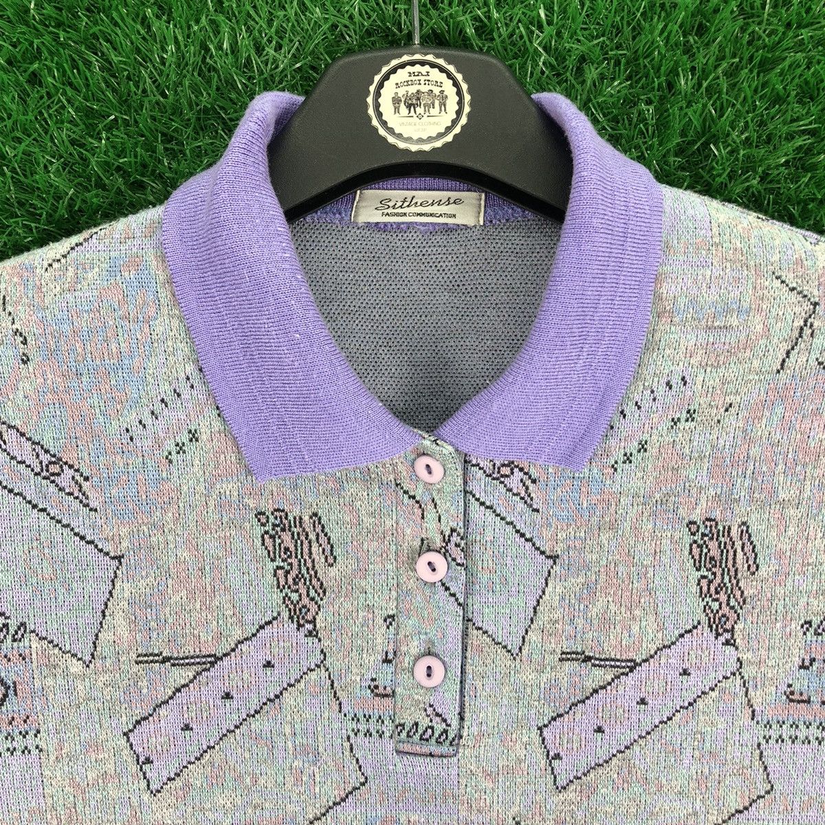 Aran Isles Knitwear Vintage 90's Polo Knit Tee Japan Brand by Sithense Size S / US 4 / IT 40 - 7 Thumbnail
