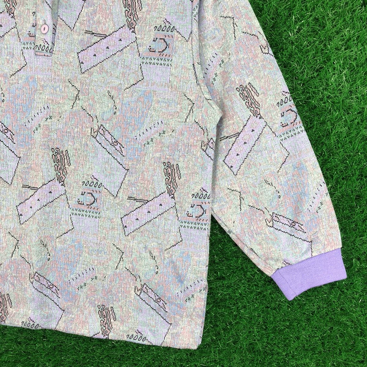Aran Isles Knitwear Vintage 90's Polo Knit Tee Japan Brand by Sithense Size S / US 4 / IT 40 - 3 Thumbnail