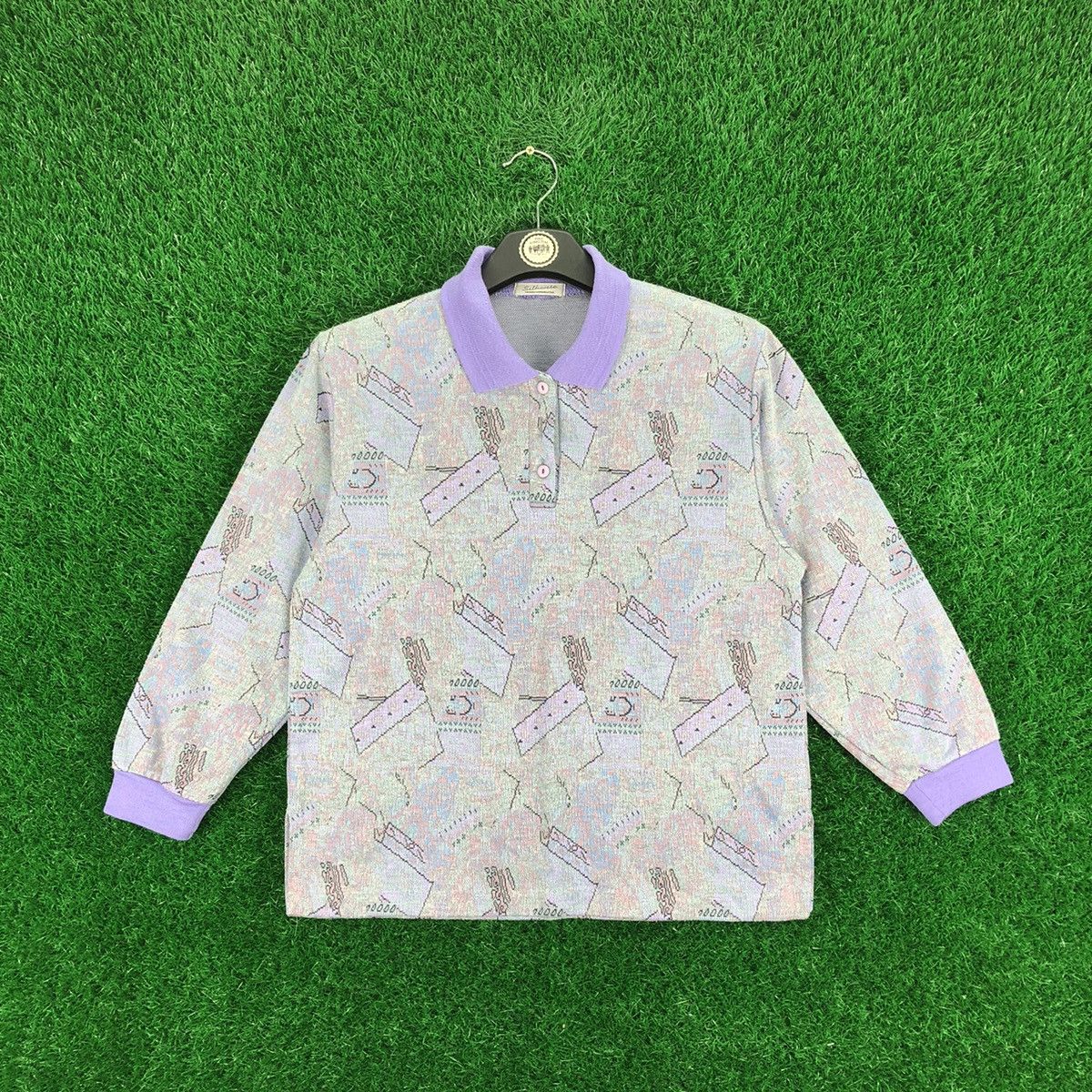 Aran Isles Knitwear Vintage 90's Polo Knit Tee Japan Brand by Sithense Size S / US 4 / IT 40 - 1 Thumbnail