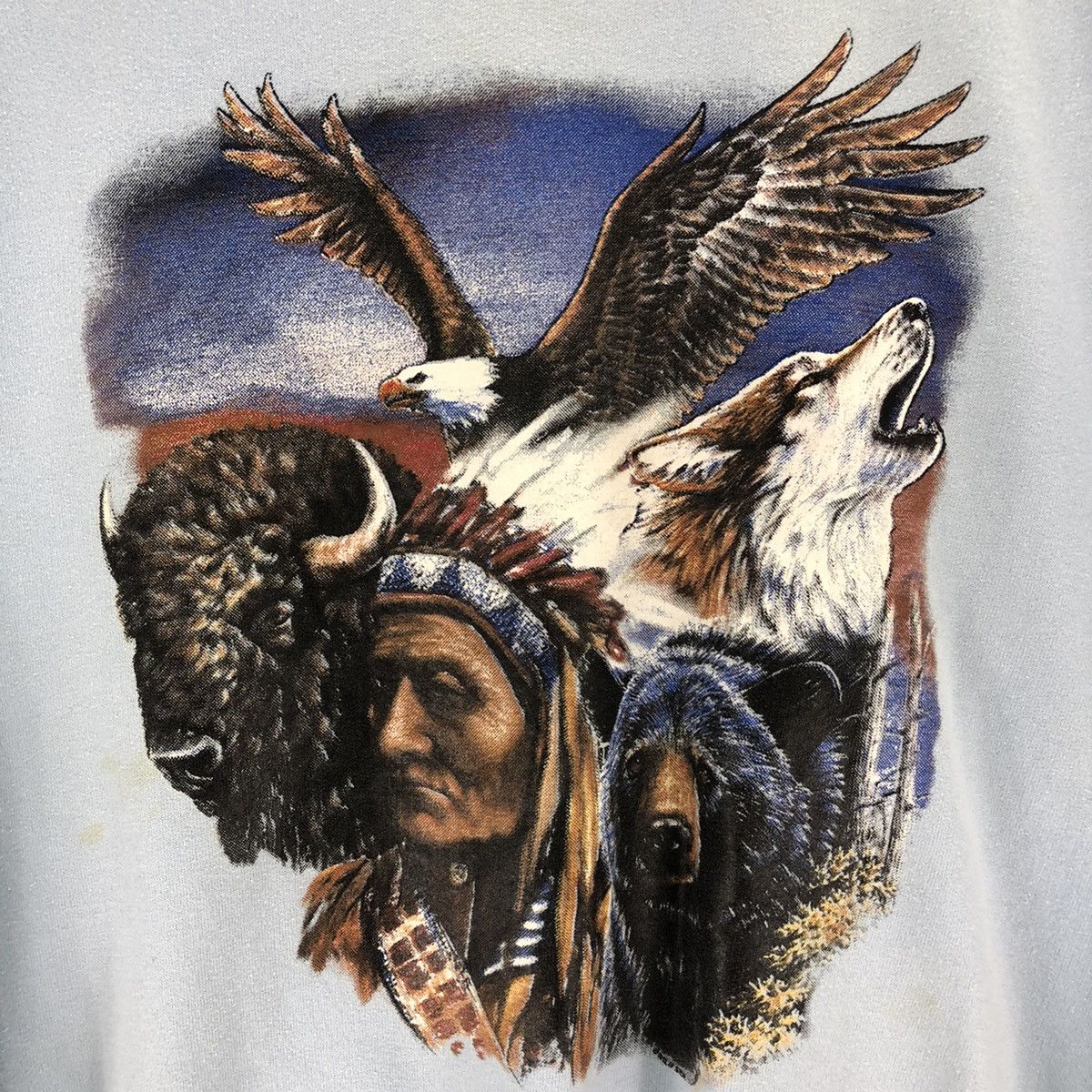 Native Vintage Red Indian Native Sweatshirt Size US M / EU 48-50 / 2 - 7 Thumbnail
