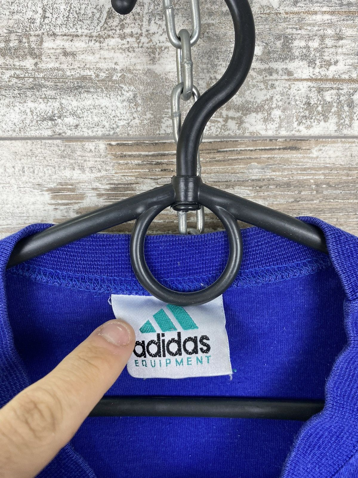 Adidas × Equipment × Vintage Mens Vintage Adidas equipment T Shirt big logo streetwear Size US M / EU 48-50 / 2 - 3 Thumbnail