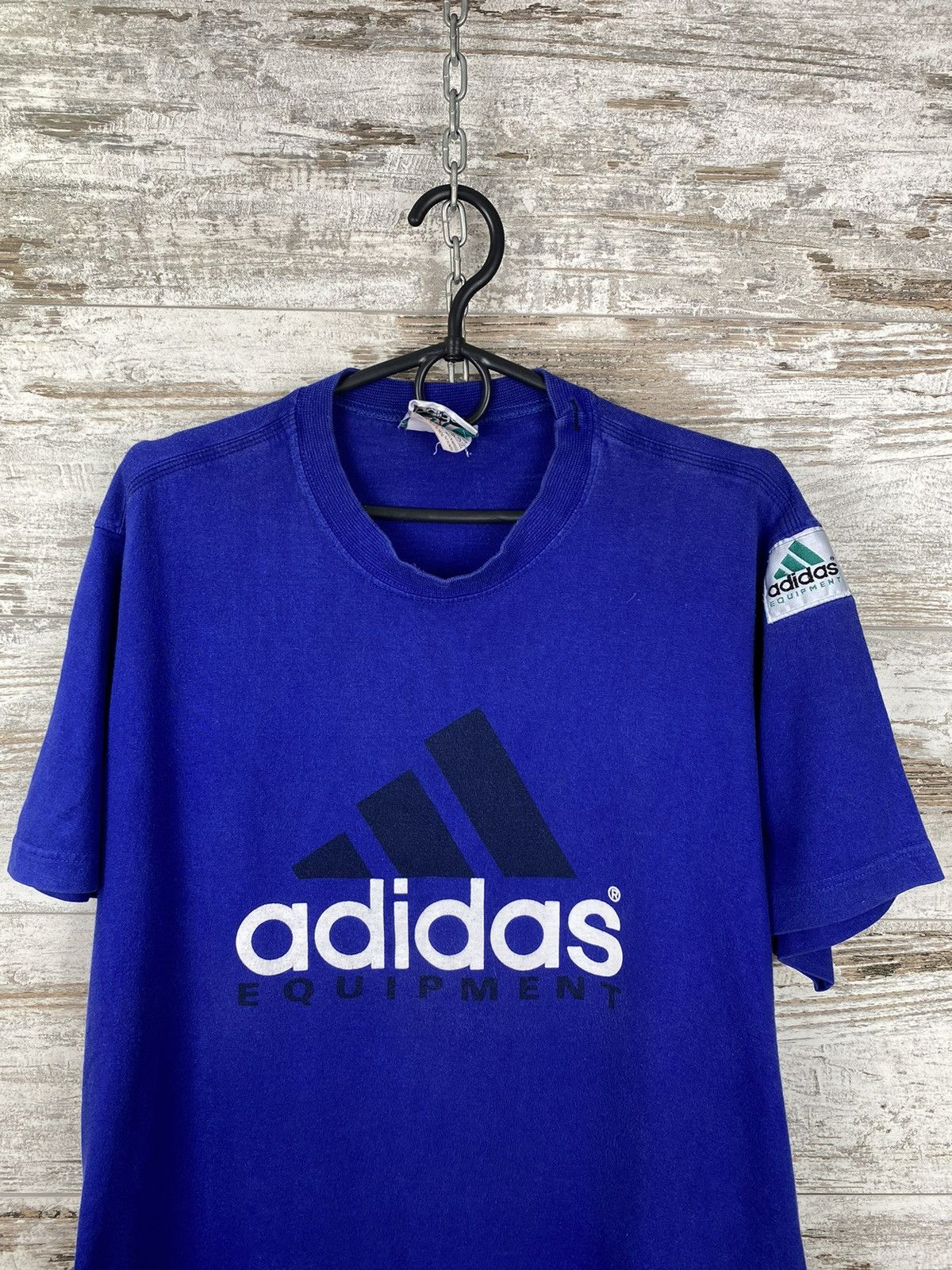 Adidas × Equipment × Vintage Mens Vintage Adidas equipment T Shirt big logo streetwear Size US M / EU 48-50 / 2 - 6 Thumbnail