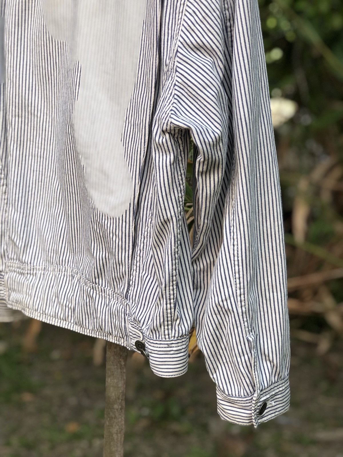 Japanese Brand Vintage 80's Hickory Stripe Denim Jacket Size US M / EU 48-50 / 2 - 6 Thumbnail