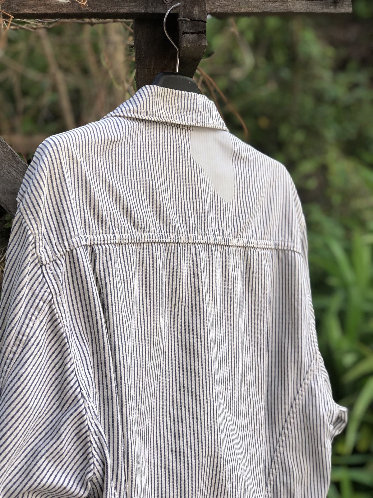 Japanese Brand Vintage 80's Hickory Stripe Denim Jacket Size US M / EU 48-50 / 2 - 5 Thumbnail